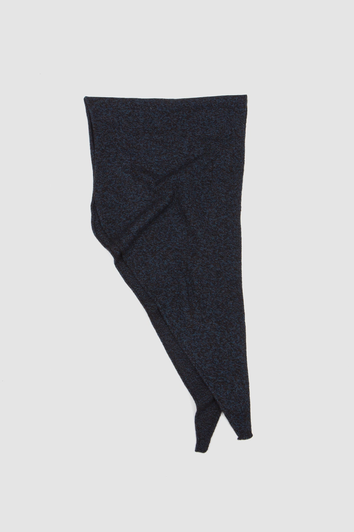 Shoulder Stole Wool Yarn Melange Blue_1