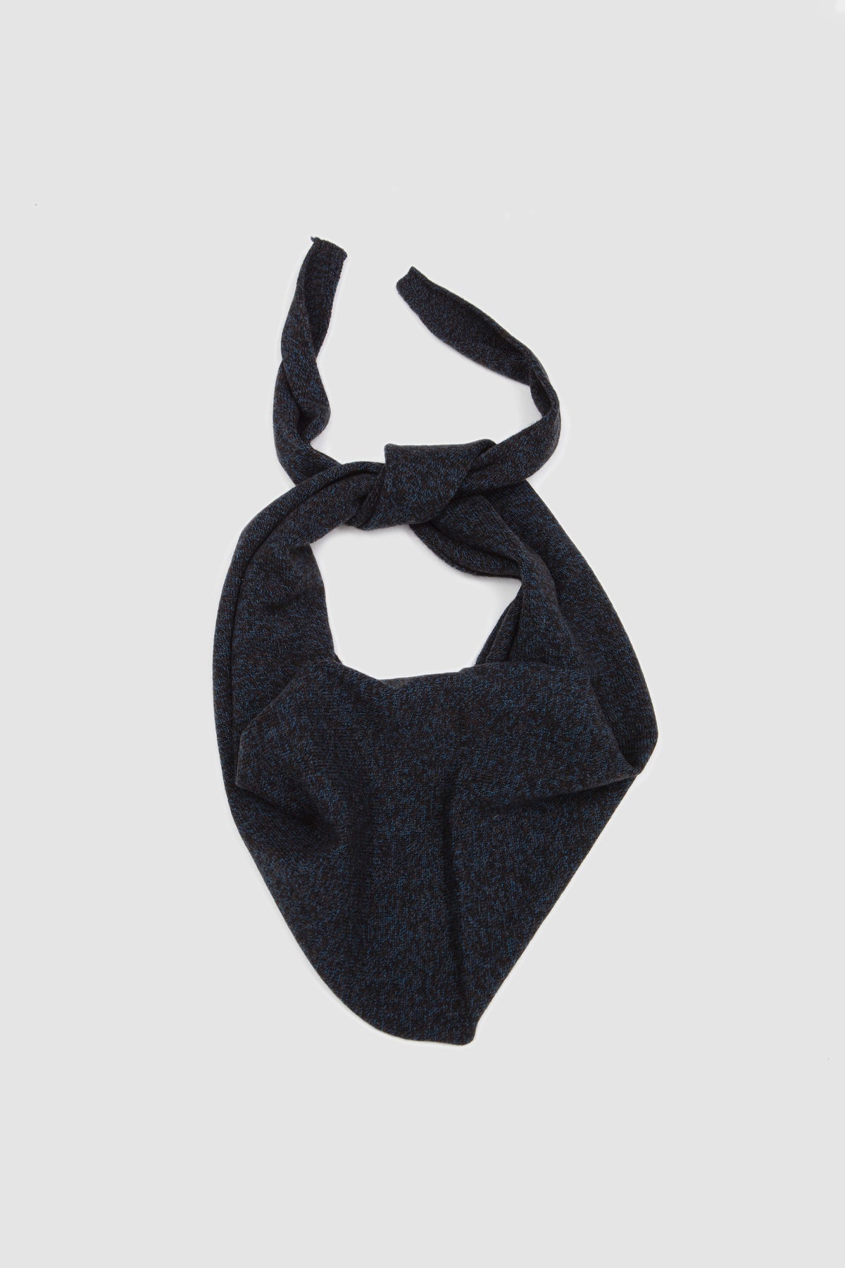 Shoulder Stole Wool Yarn Melange Blue_2