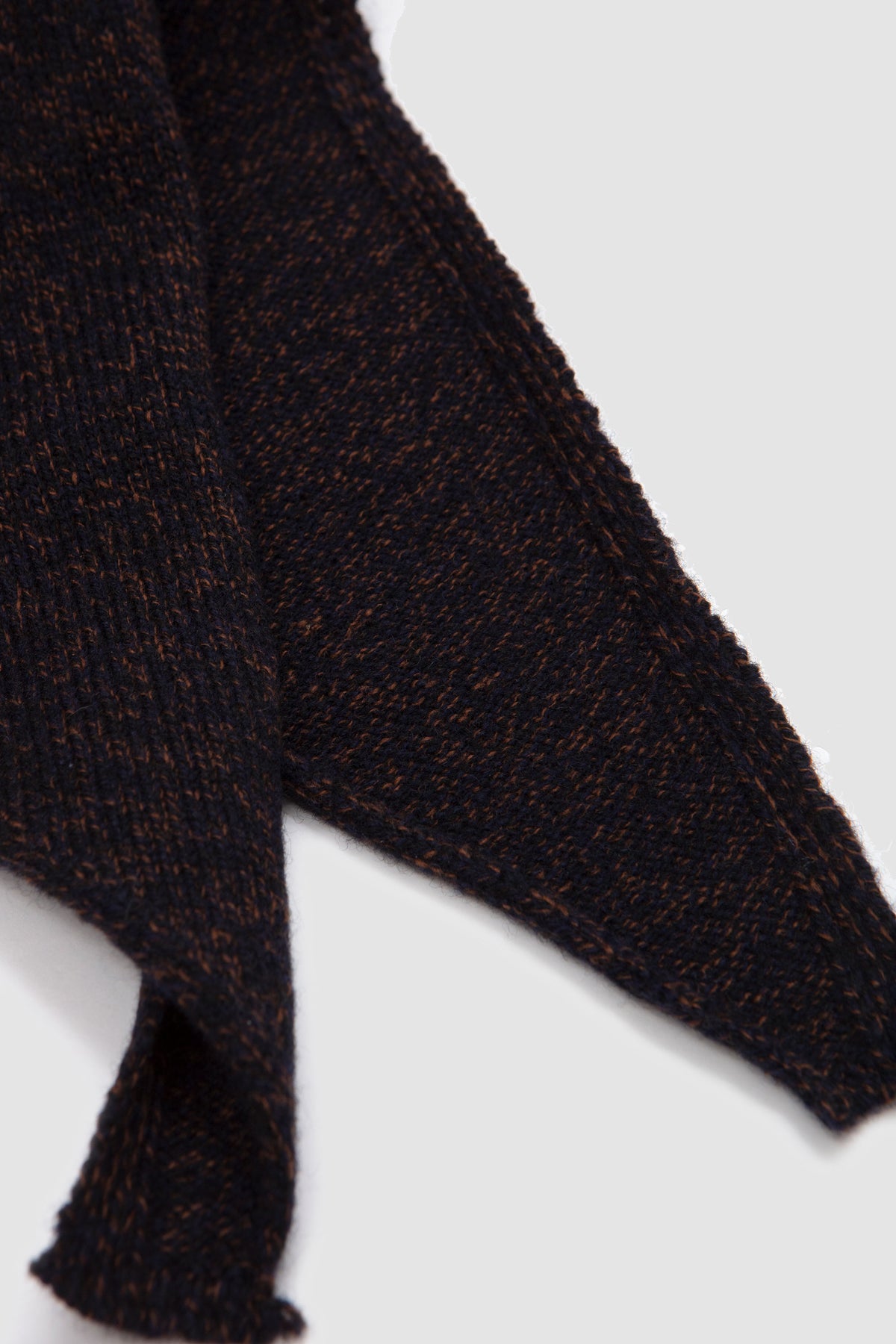 Shoulder Stole Wool Yarn Melange Navy_3