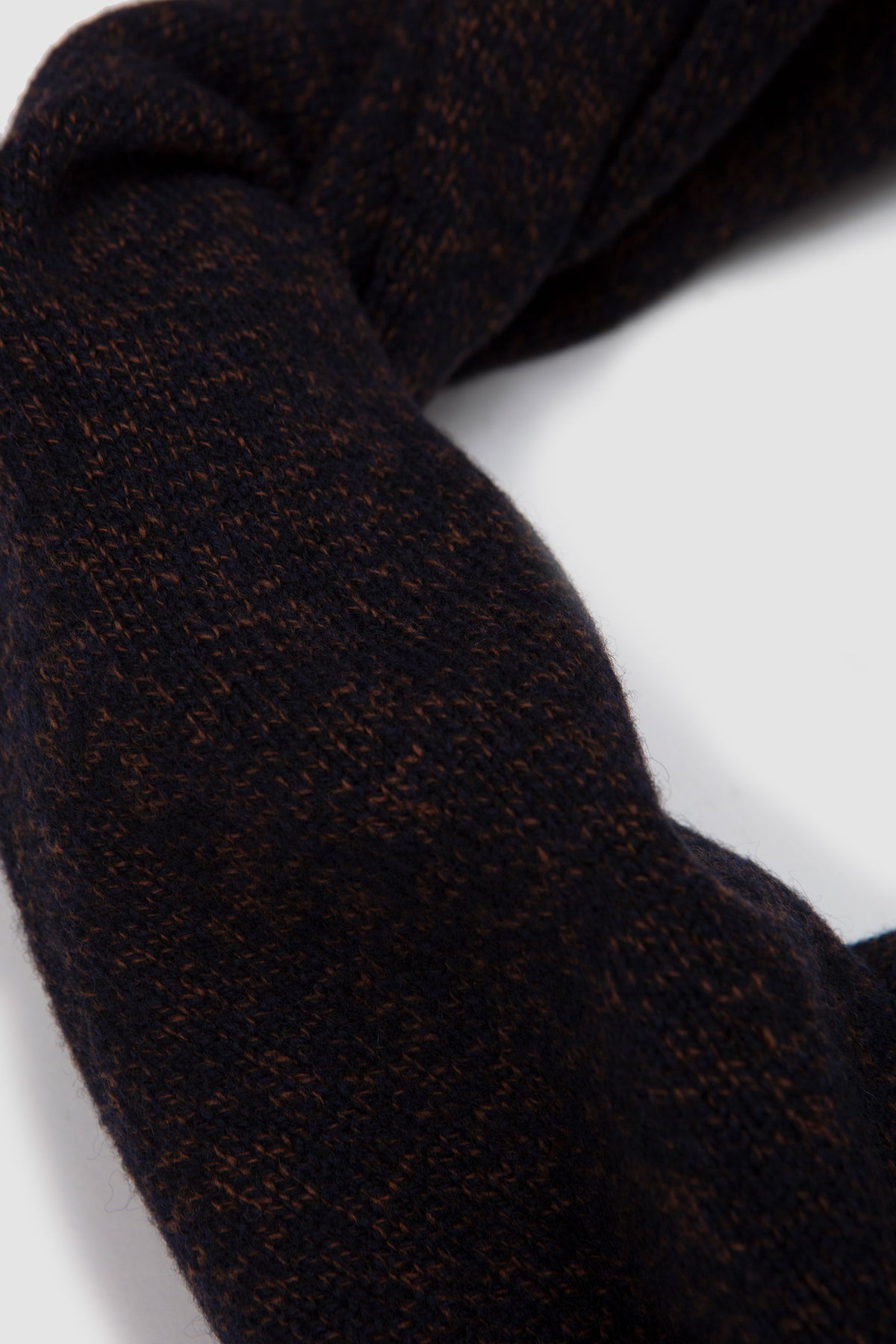 Shoulder Stole Wool Yarn Melange Navy_4