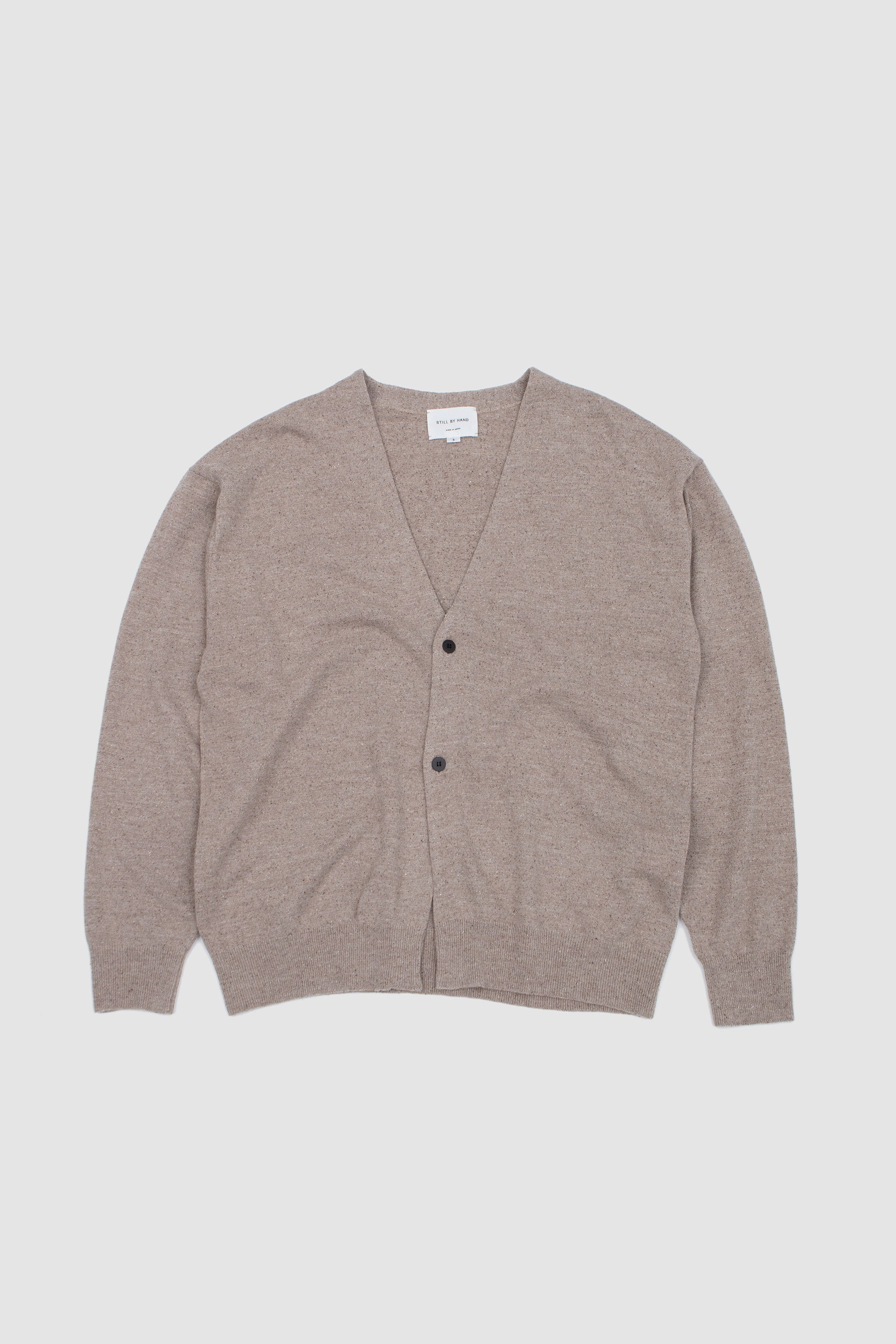 Silk Mixed 2B Cardigan Sand Beige_1