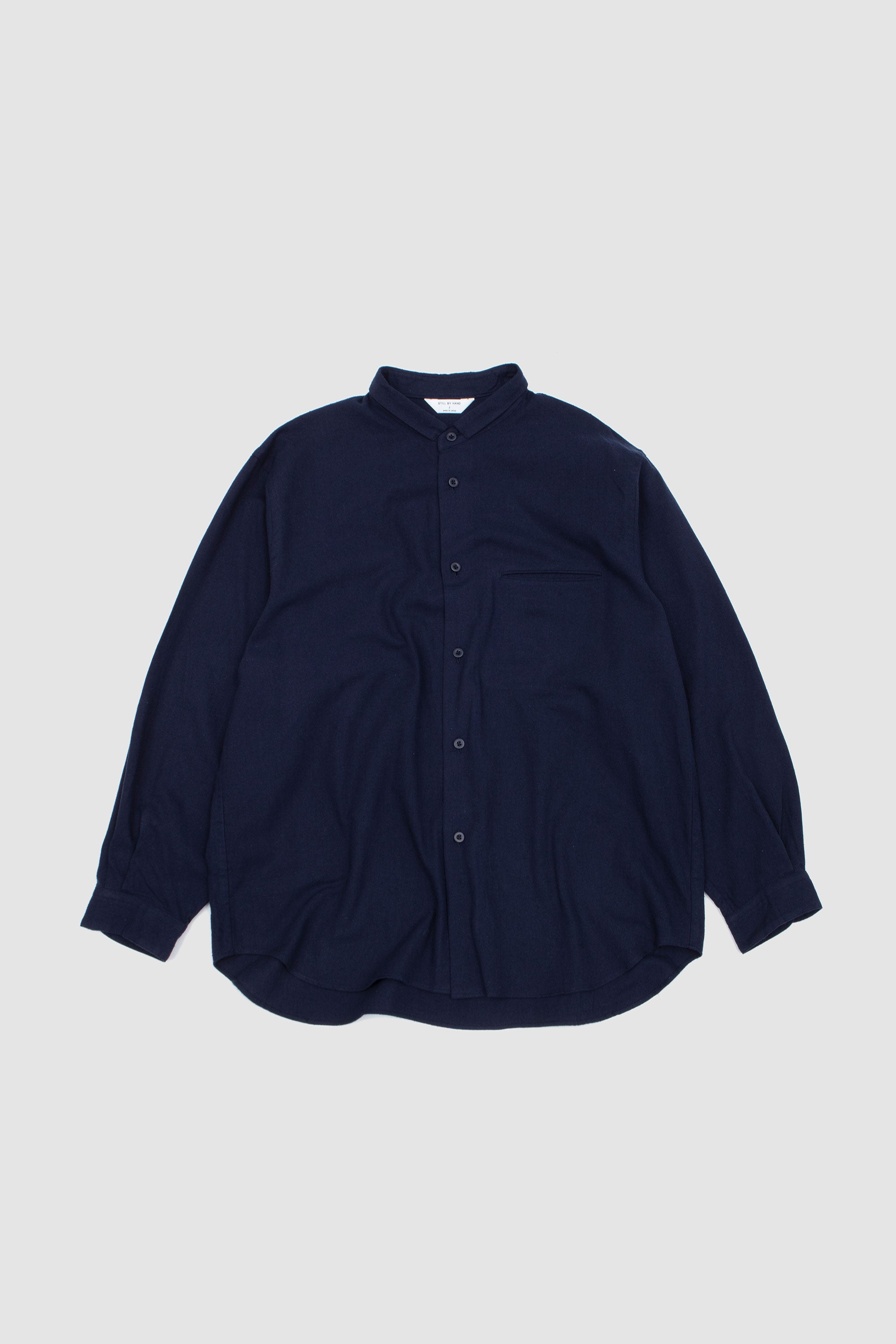 Silk Nep Twill Shirt Deep Blue