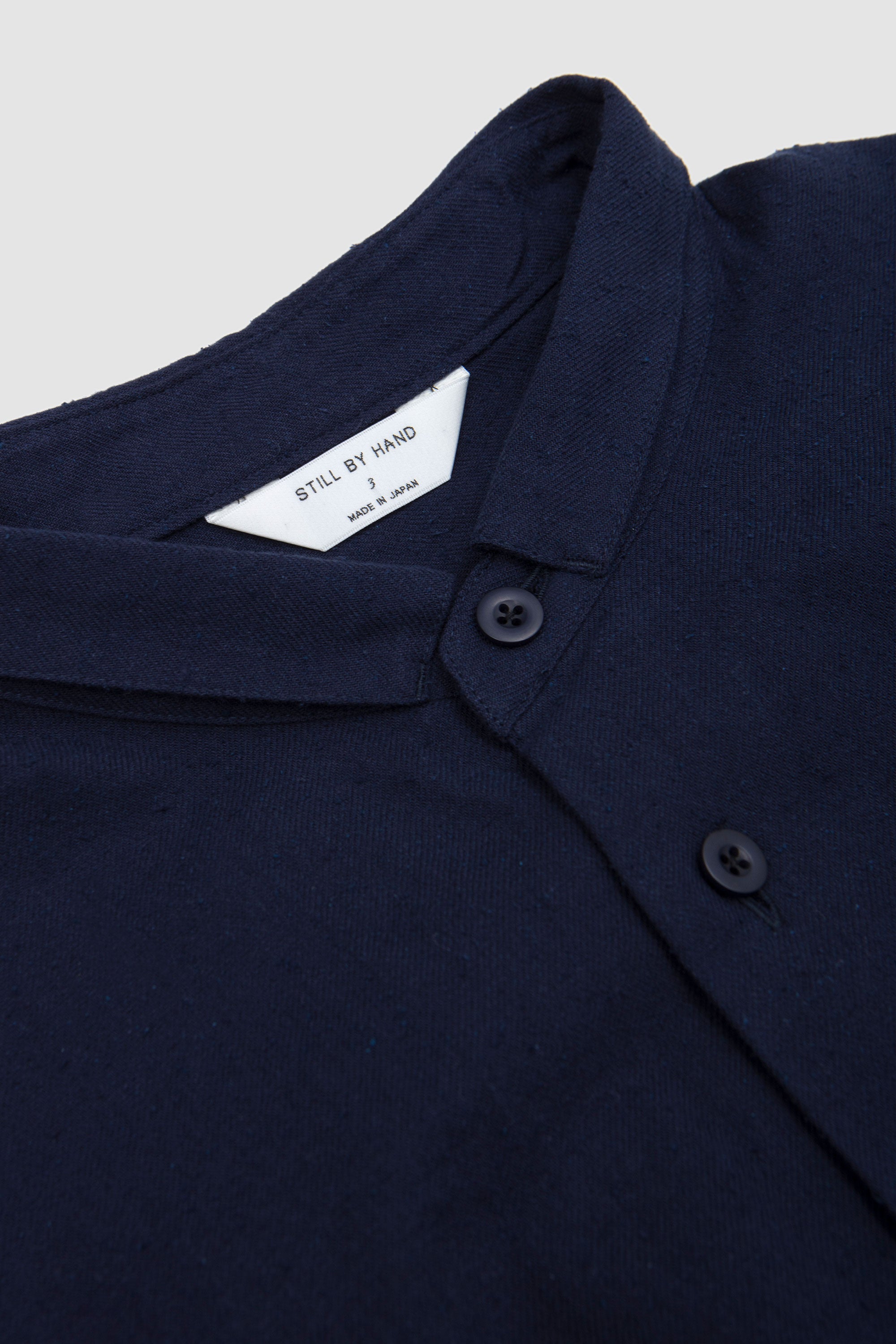 Silk Nep Twill Shirt Deep Blue