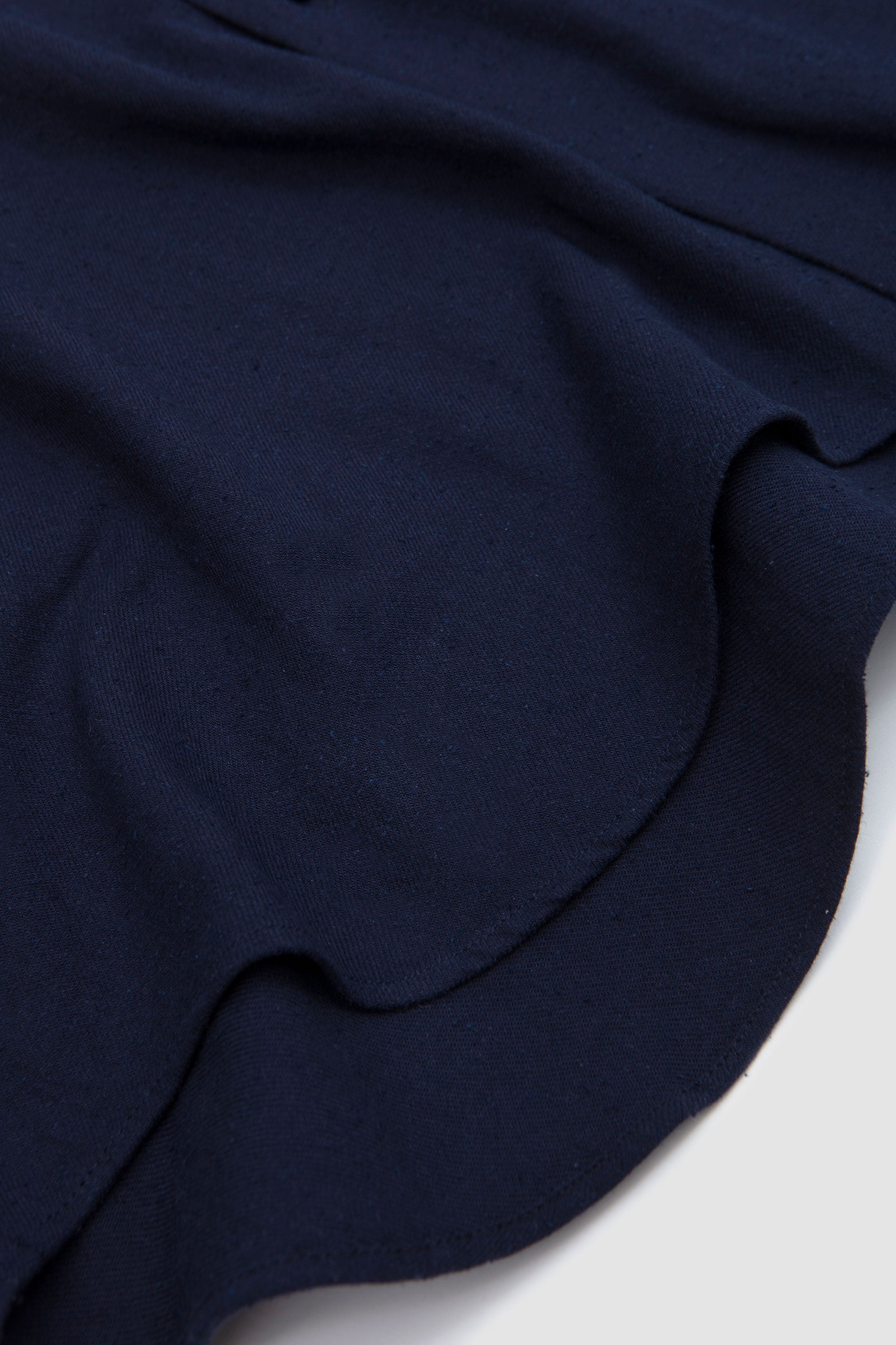 Silk Nep Twill Shirt Deep Blue