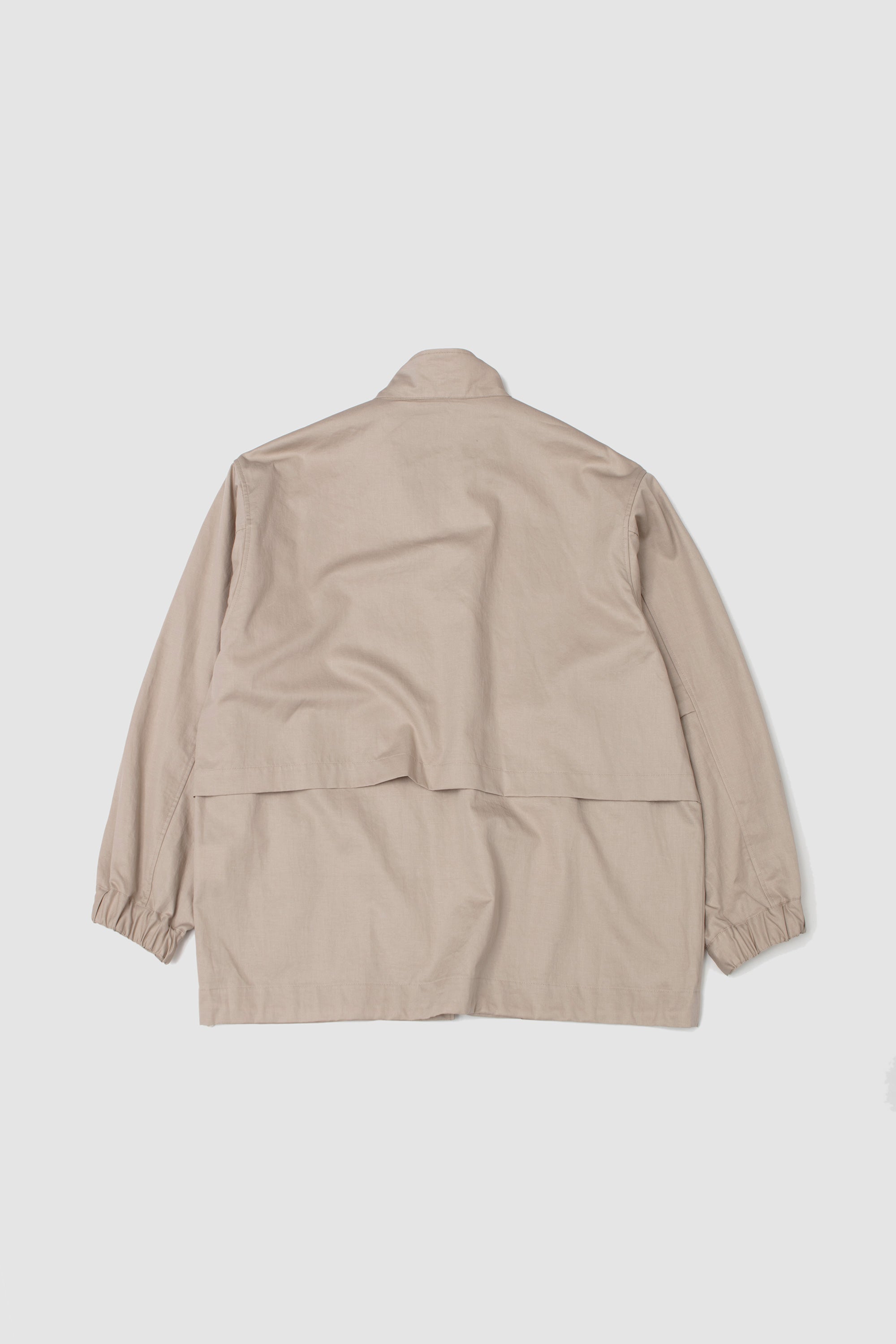 Stand Collar Blouson Taupe_4