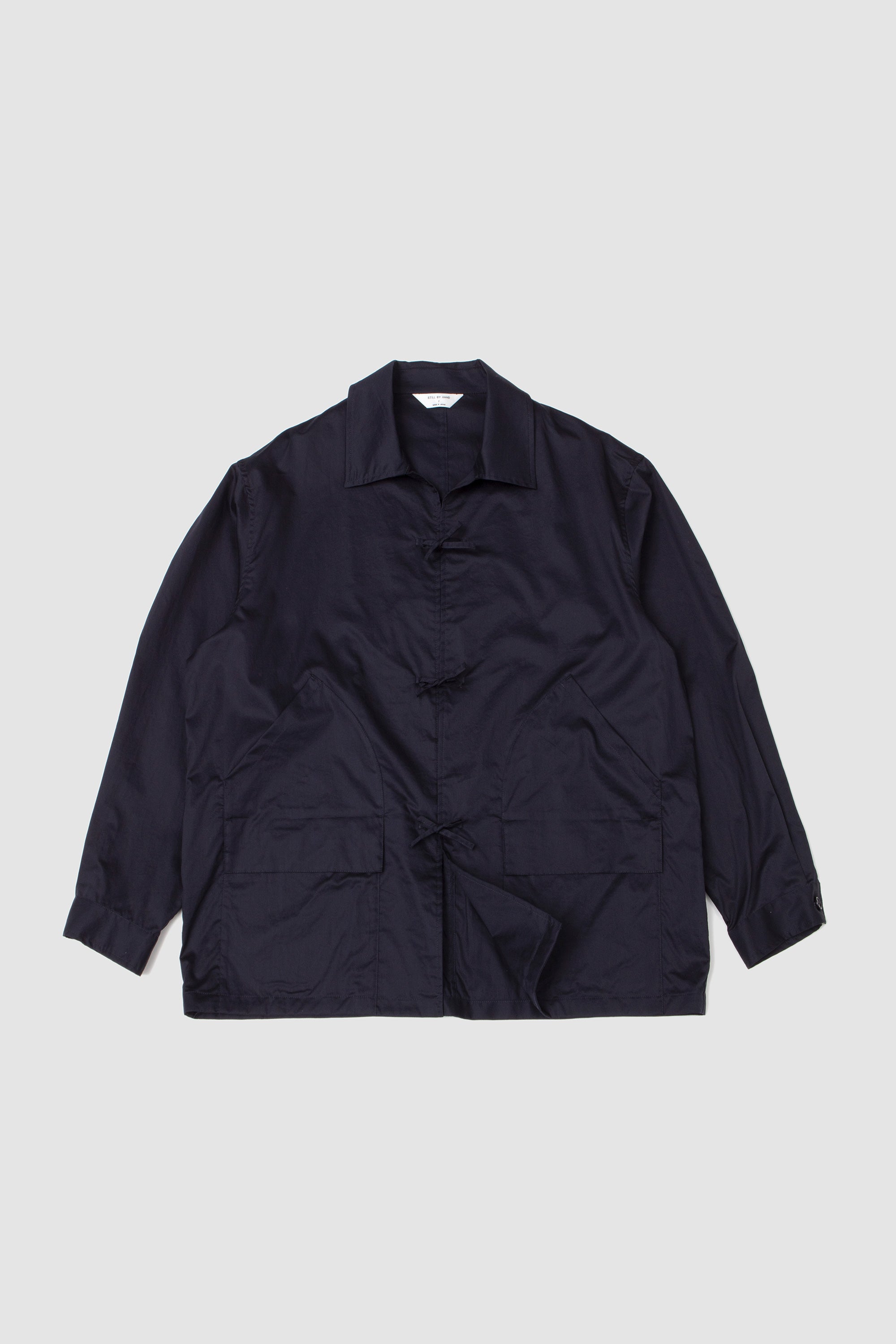 String Front Over Shirt Dark Navy_1