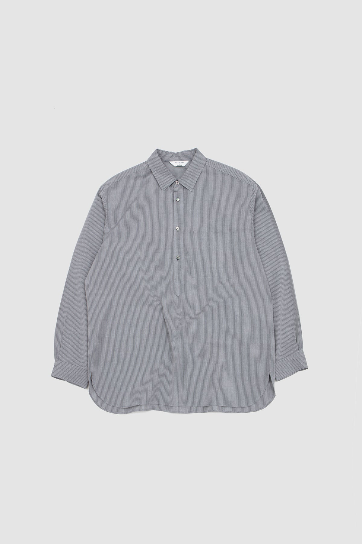 Striped Pullover Shirt Grey Stripe_1