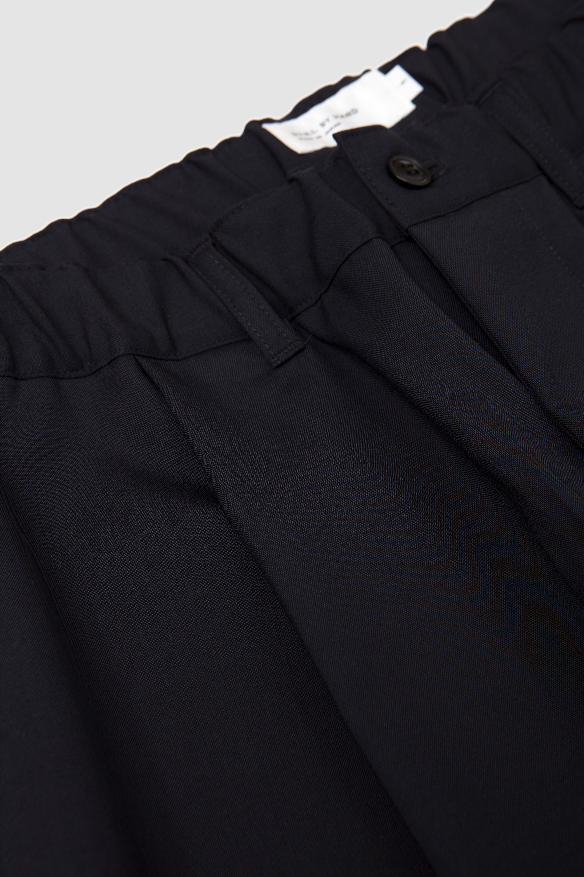 Summer Wool Wide Pants Black Navy_2