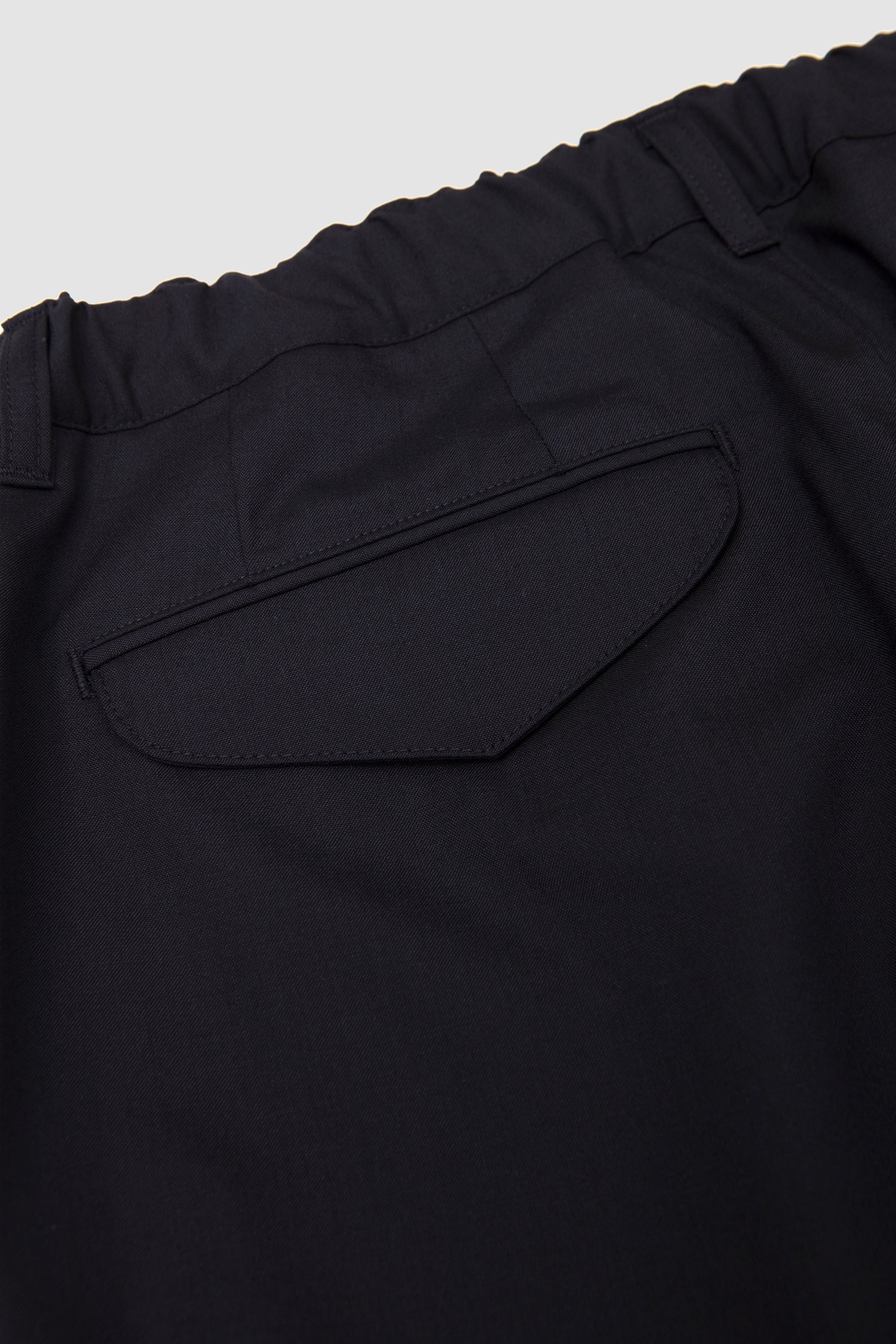 Summer Wool Wide Pants Black Navy_3