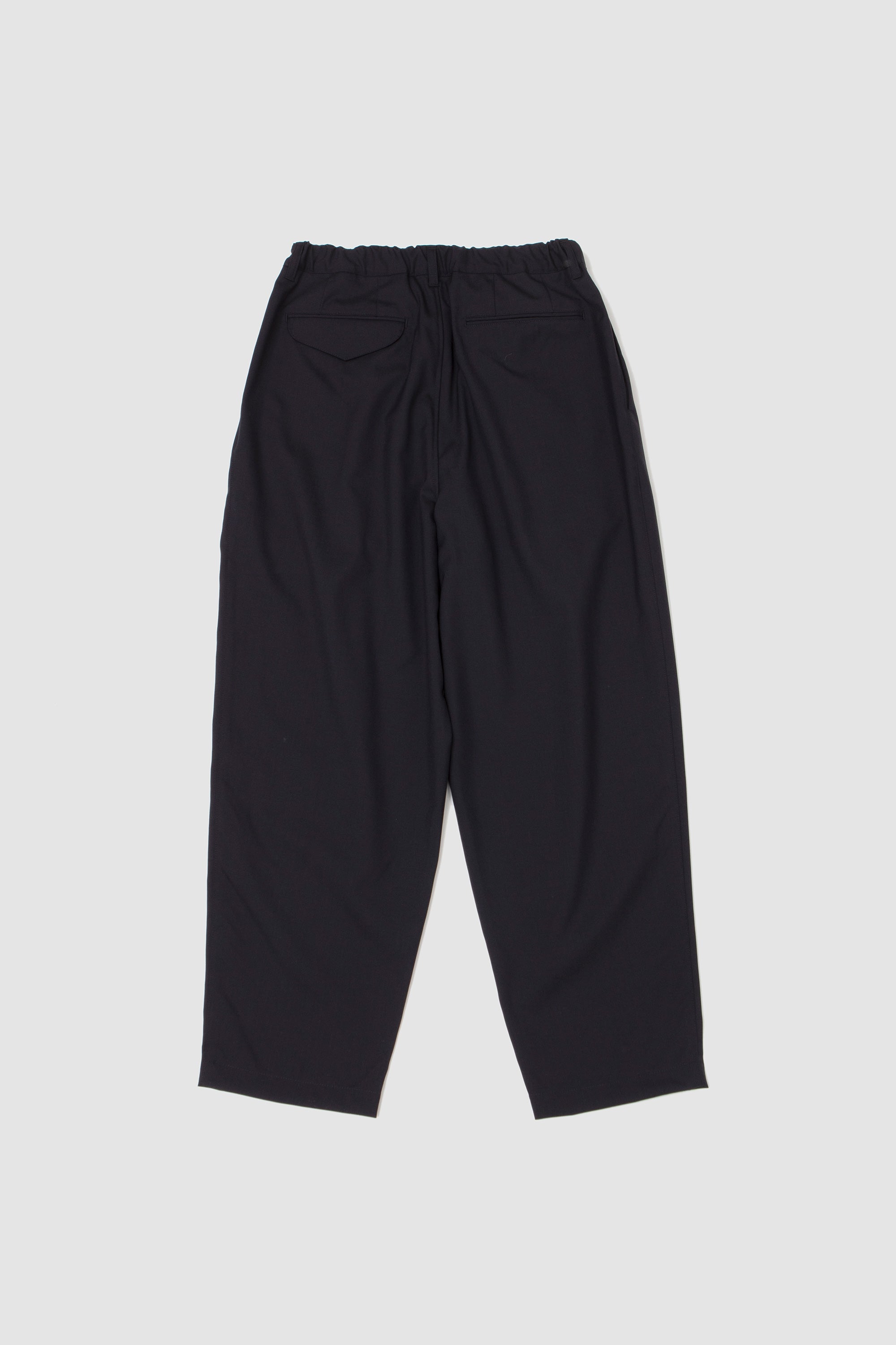 Summer Wool Wide Pants Black Navy_4