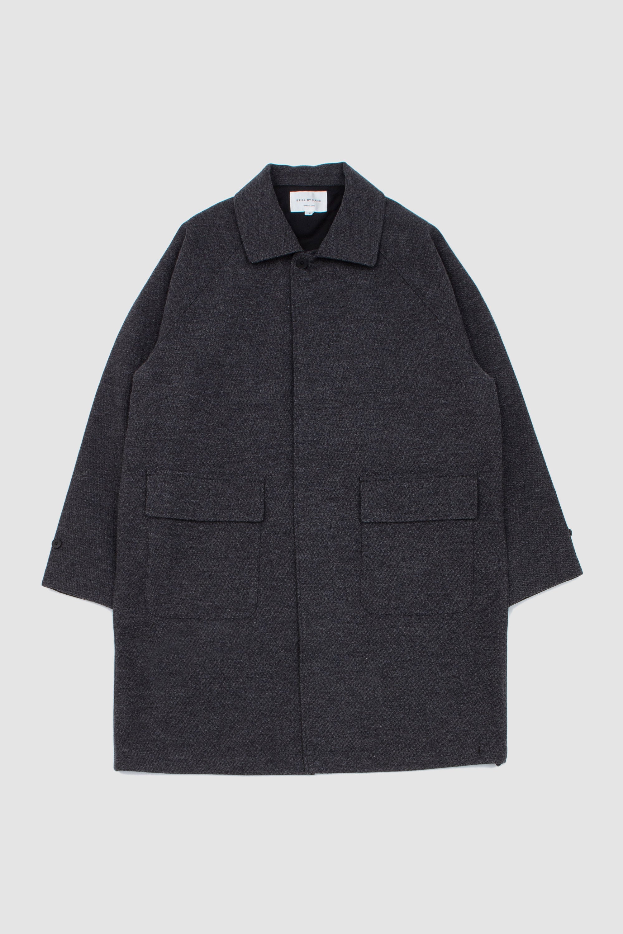 W/N Bal Collar Coat Brown Charcoal_1
