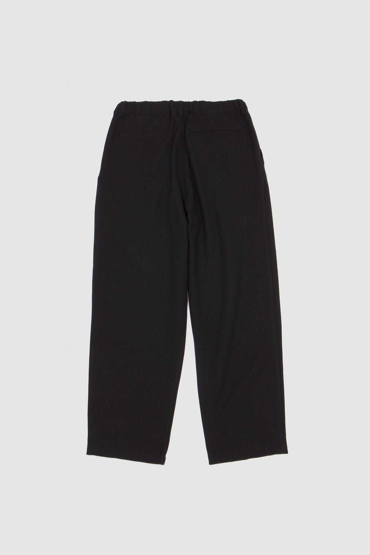Wool Mixed Deep Tuck Pants Black_4