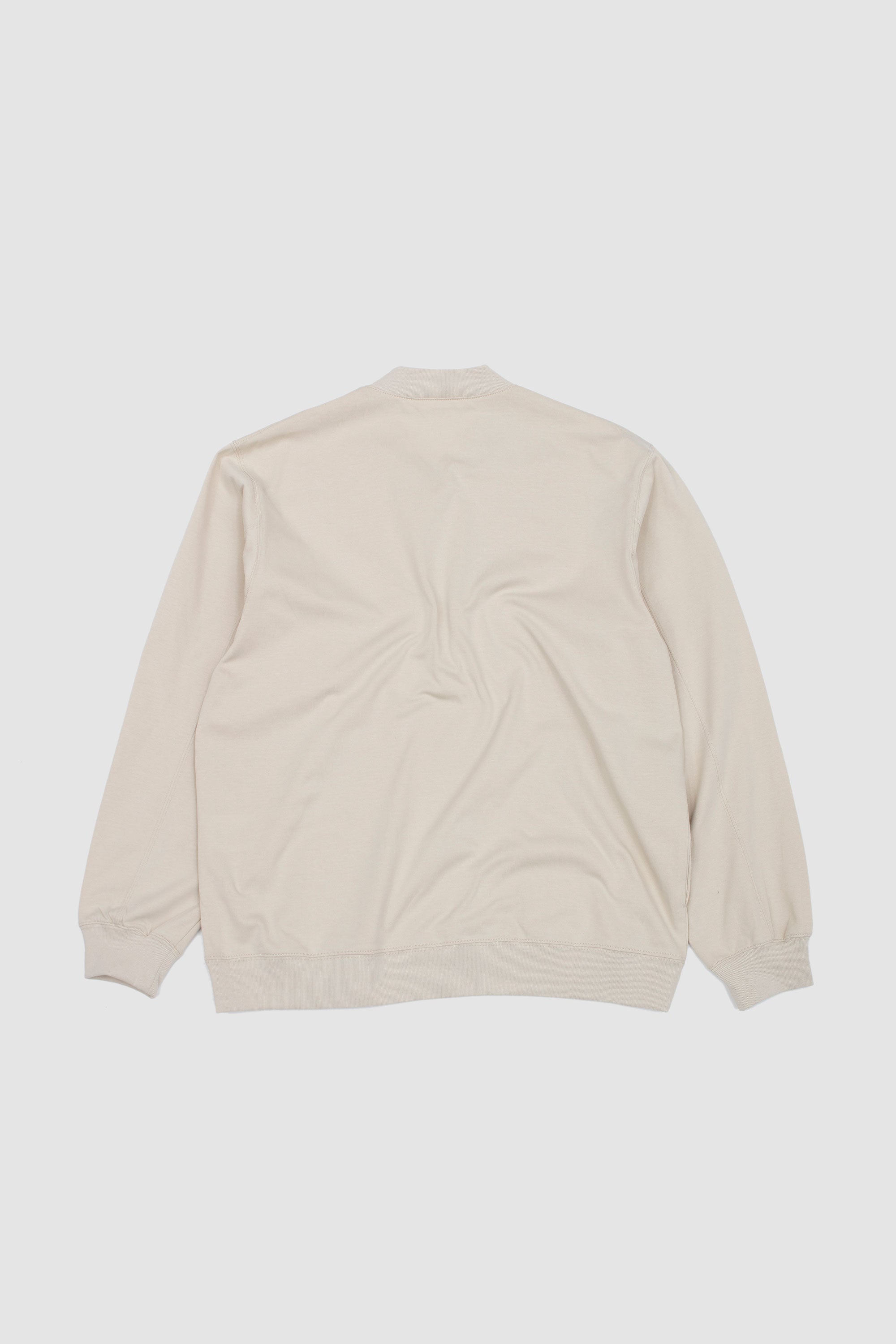 Zip Up Cotton Jumper Light Beige_4