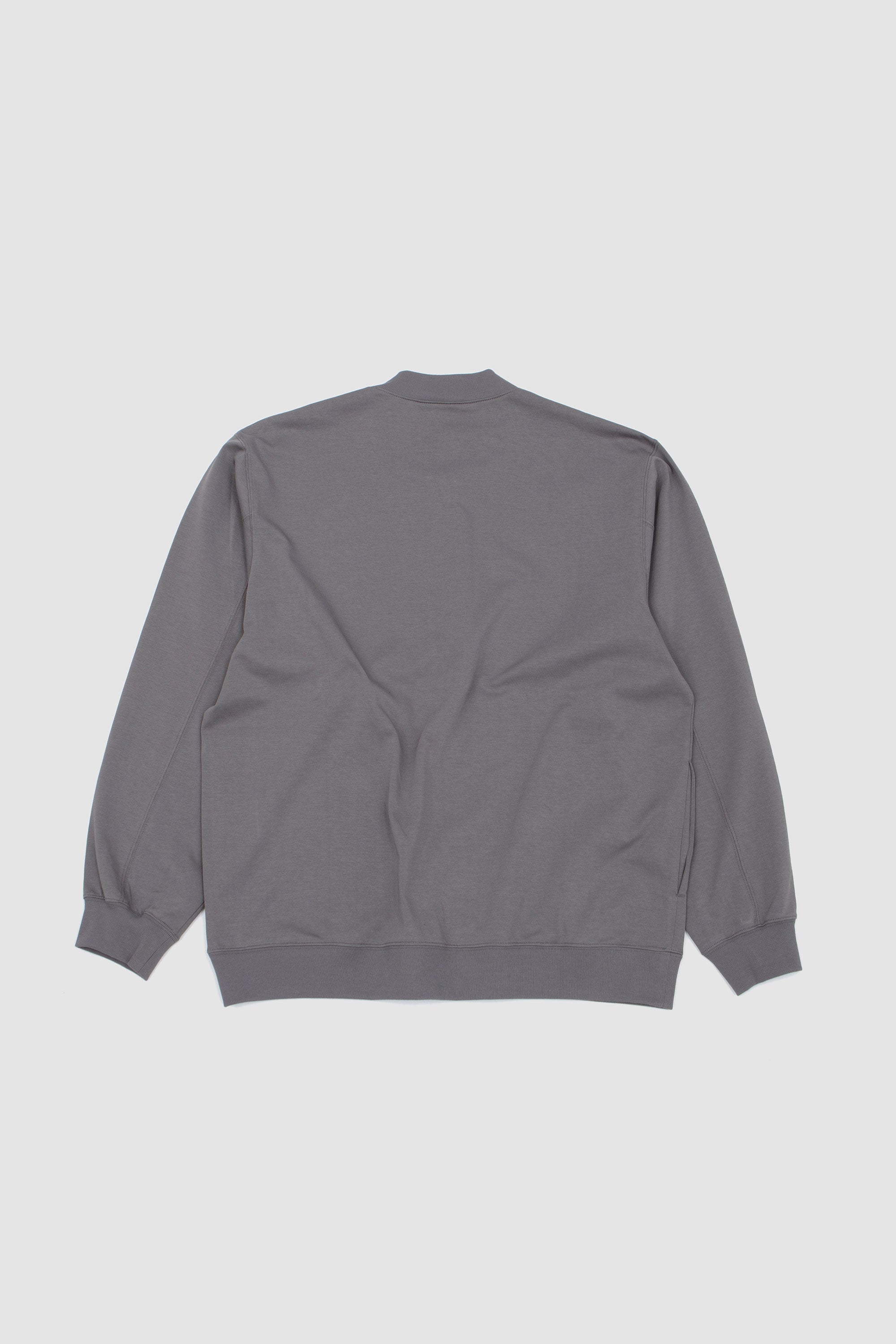 Zip Up Cotton Jumper Slate Grey_4