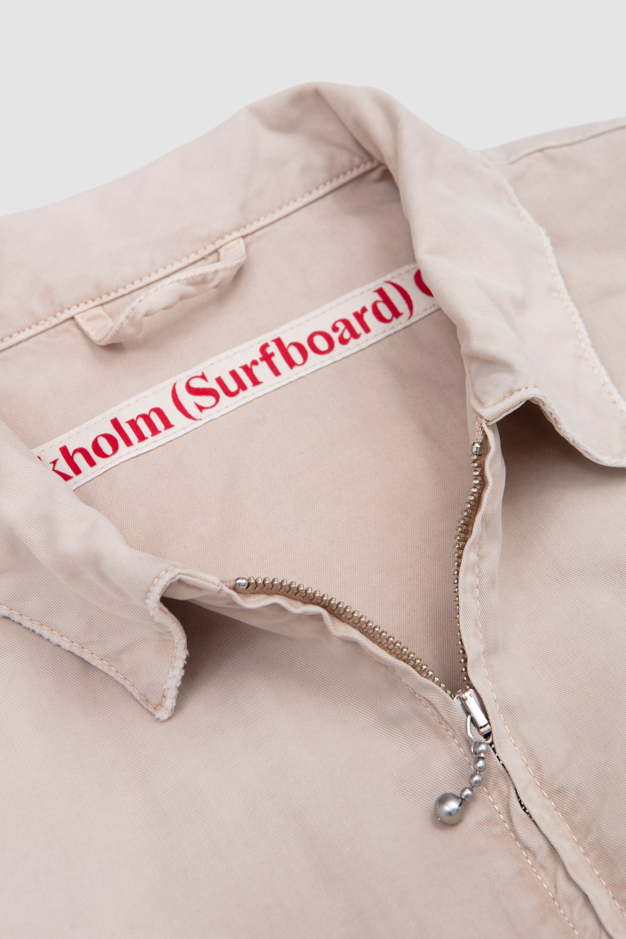 Cotton Logo Jacket Beige