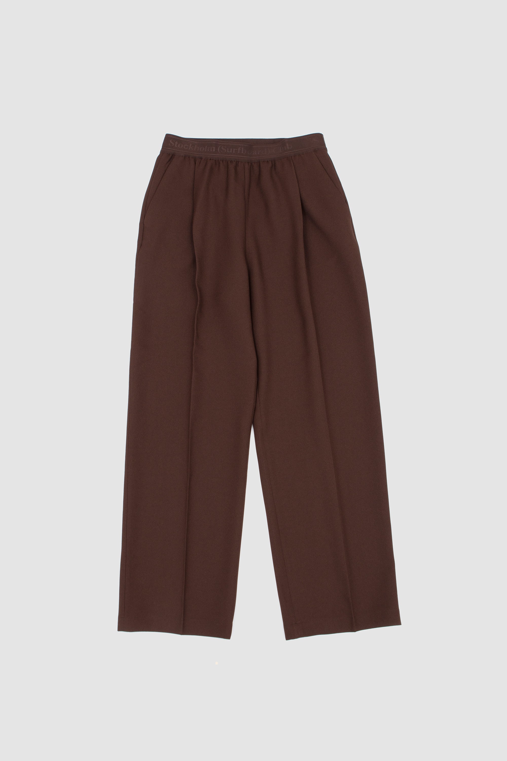 SPORTIVO [Wool kid mohair hop sack two tuck slacks ivory white]