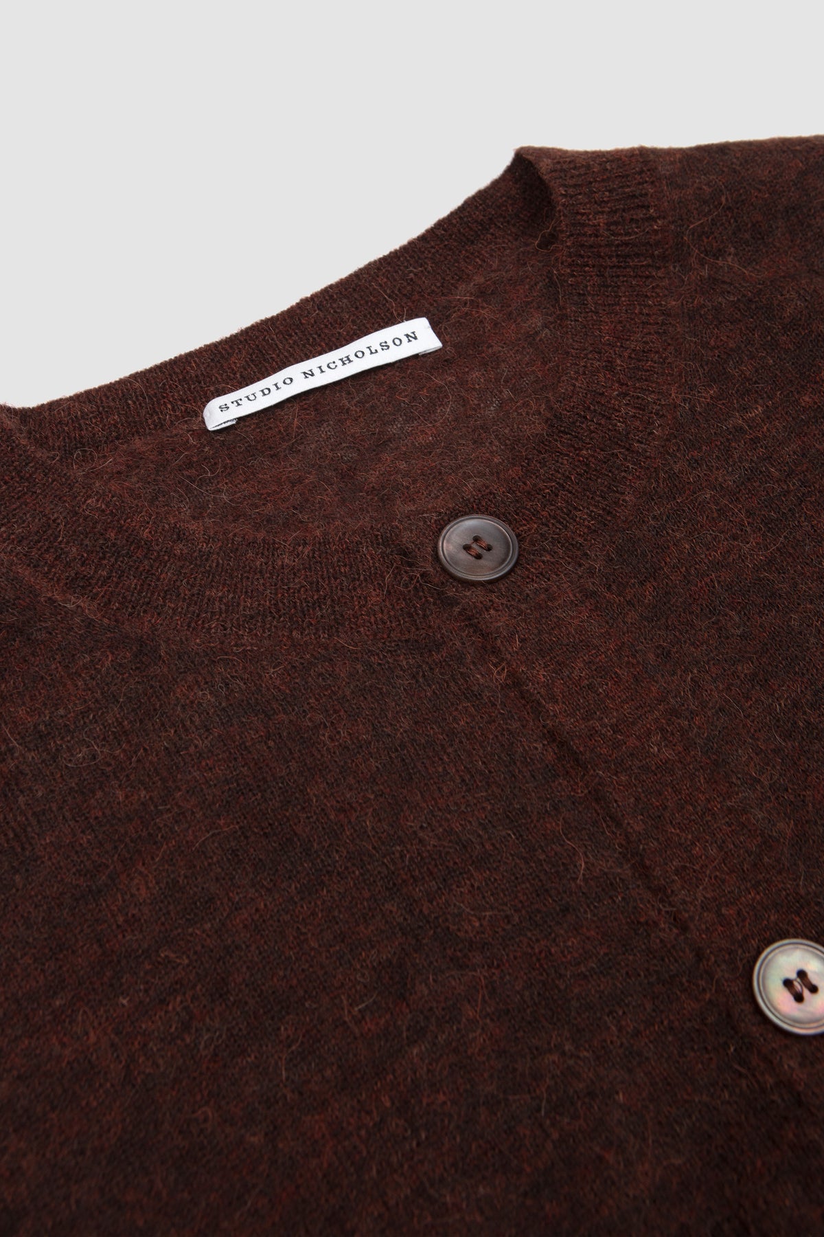 Andres Crew Neck Cardigan Chestnut_2