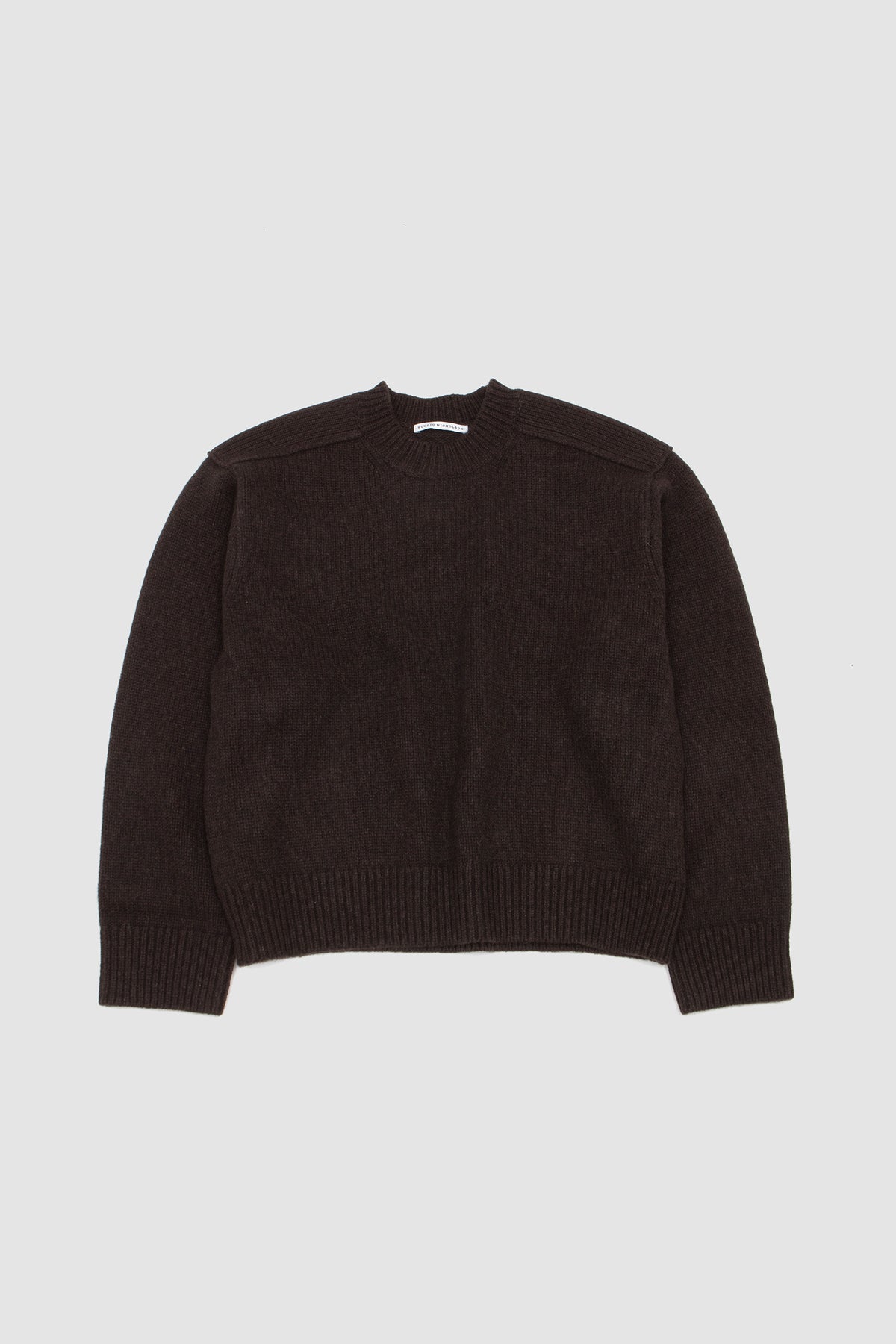 Berez Crew Neck Jumper Espresso Brown