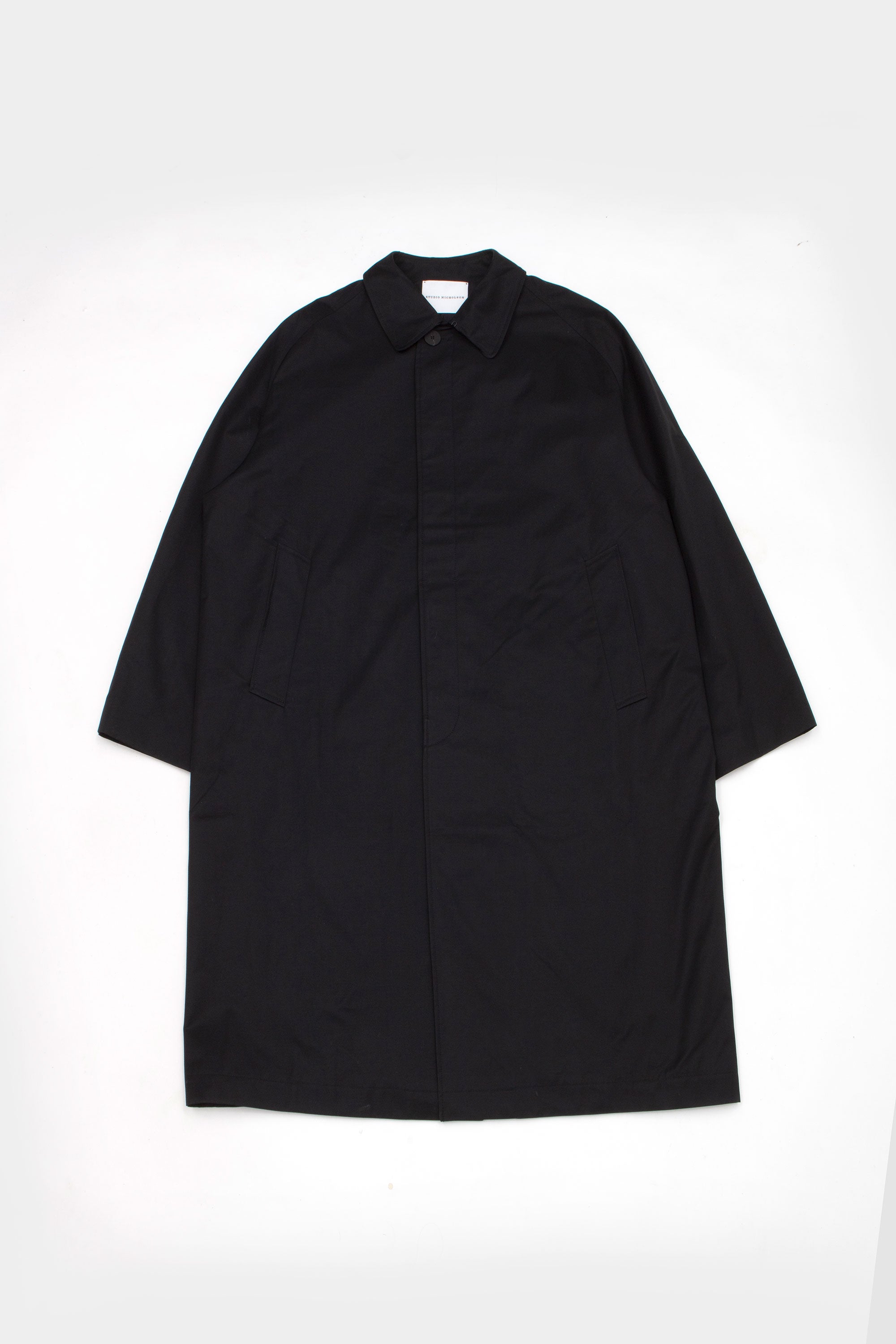 Crowe Coated Cotton Trench Darkest Navy