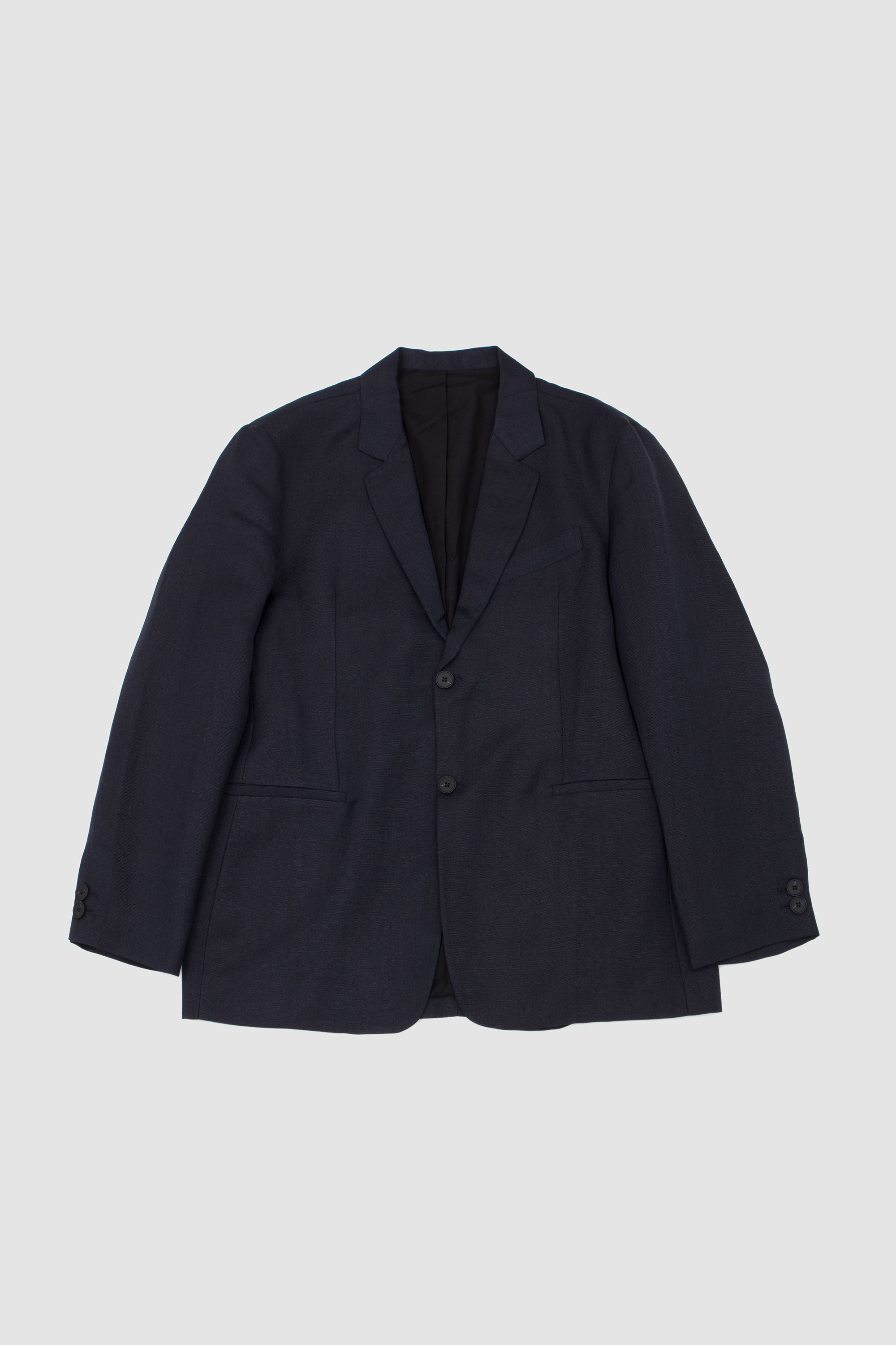 Roversi 2 Button Linen Jacket Darkest Navy