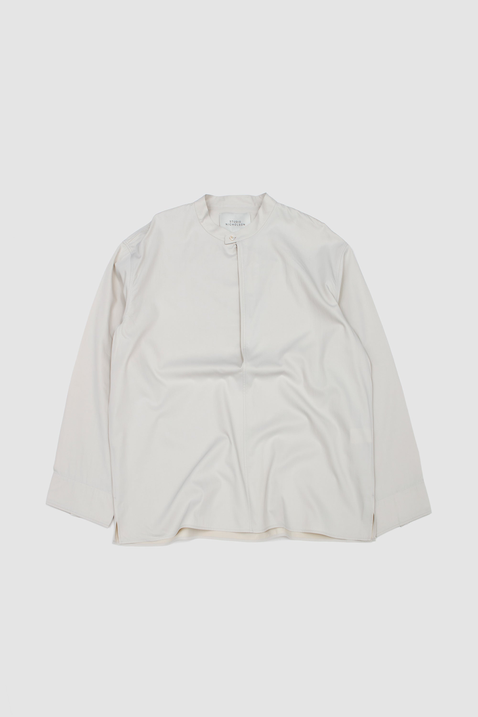 Solis Drape Collar Shirt Bone_1