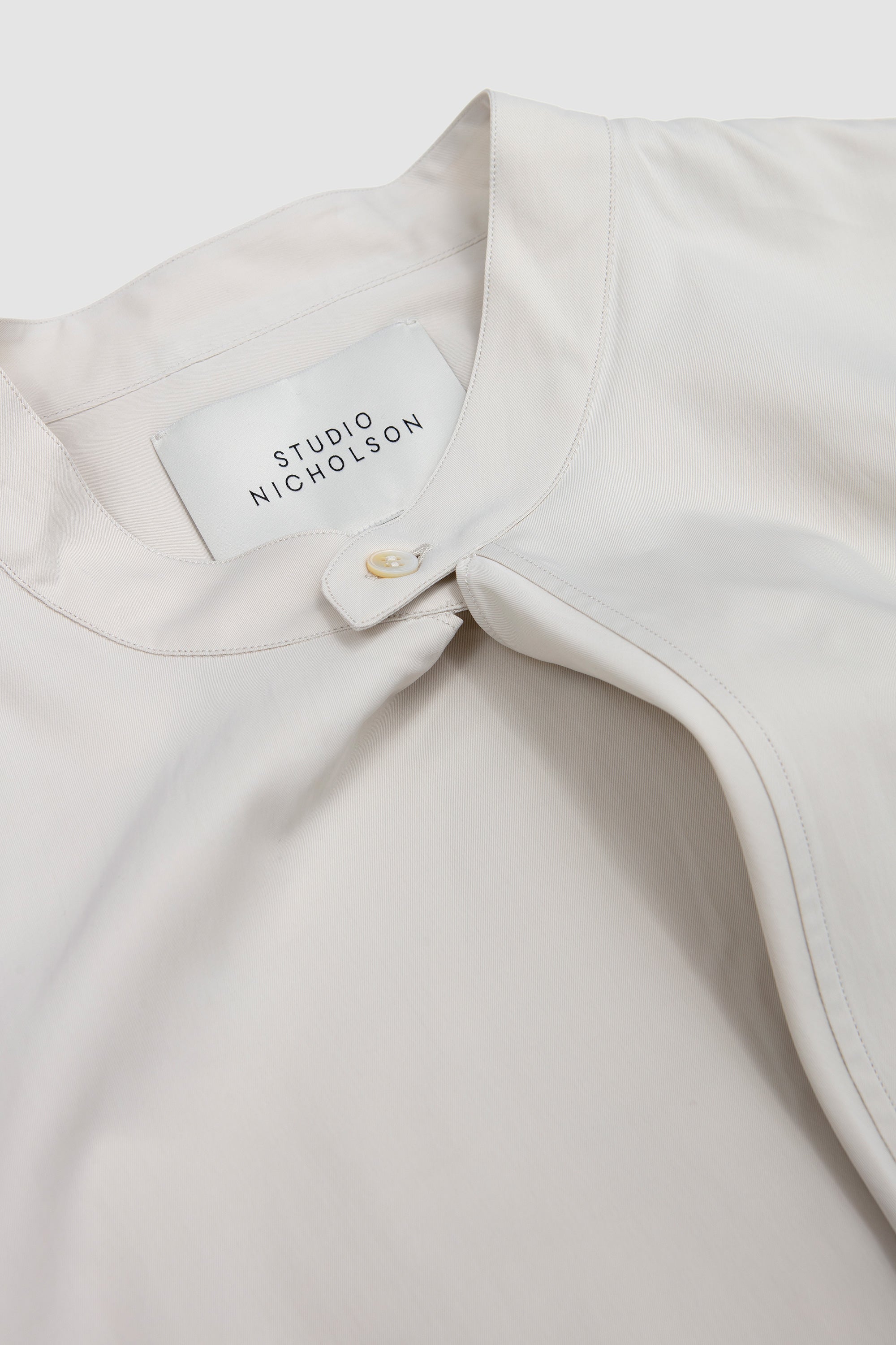 Solis Drape Collar Shirt Bone_2