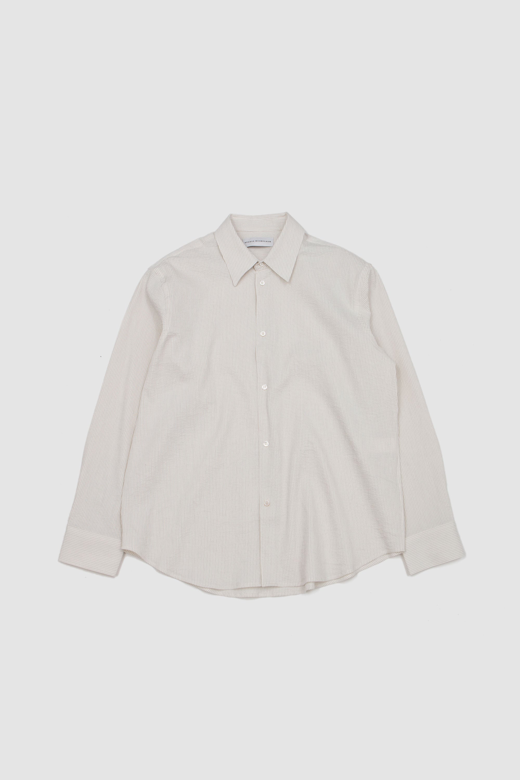 View Shirt Parchment/ Black Stripe