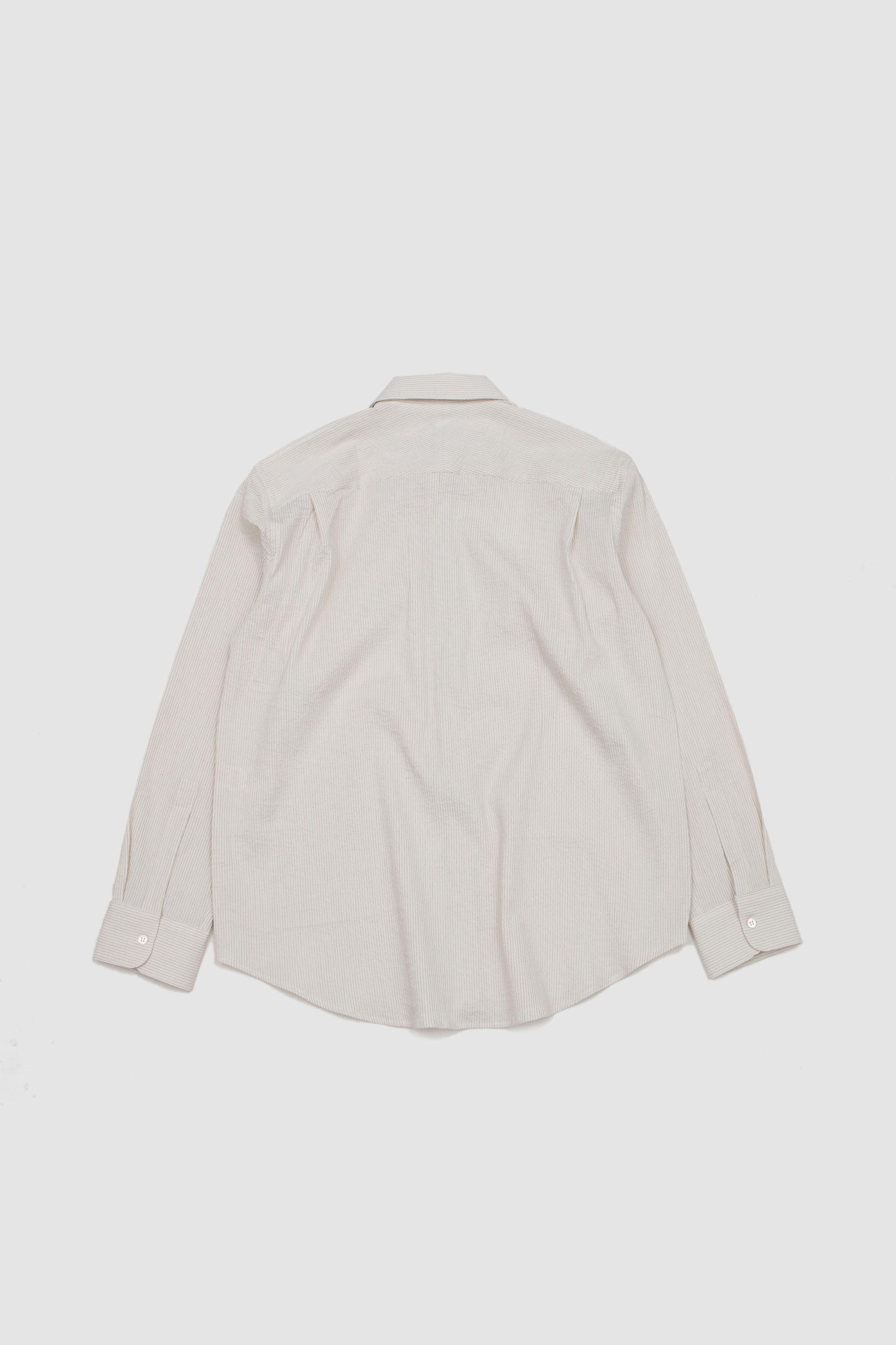 View Shirt Parchment/ Black Stripe_4