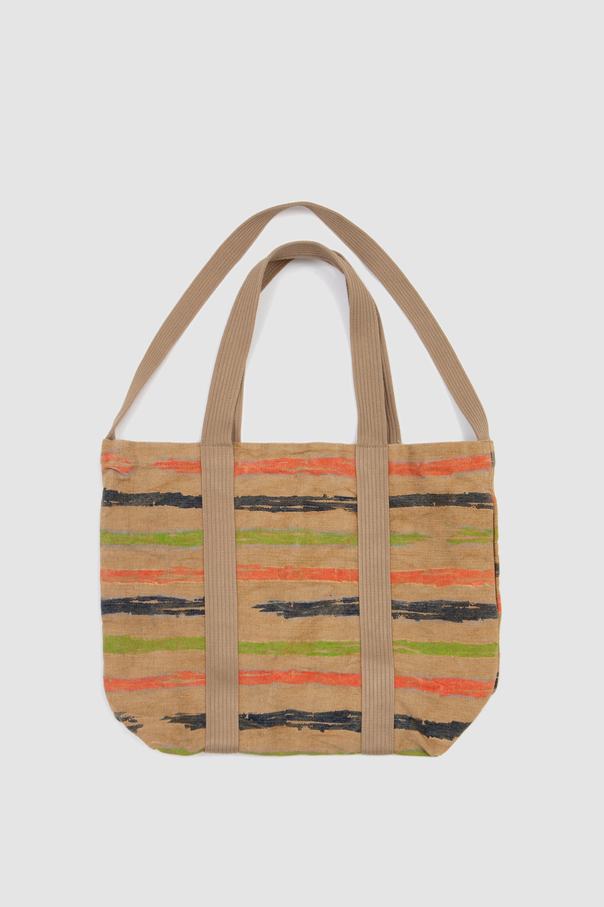 Nomad Canvas Tote Bag Beige / Border_1