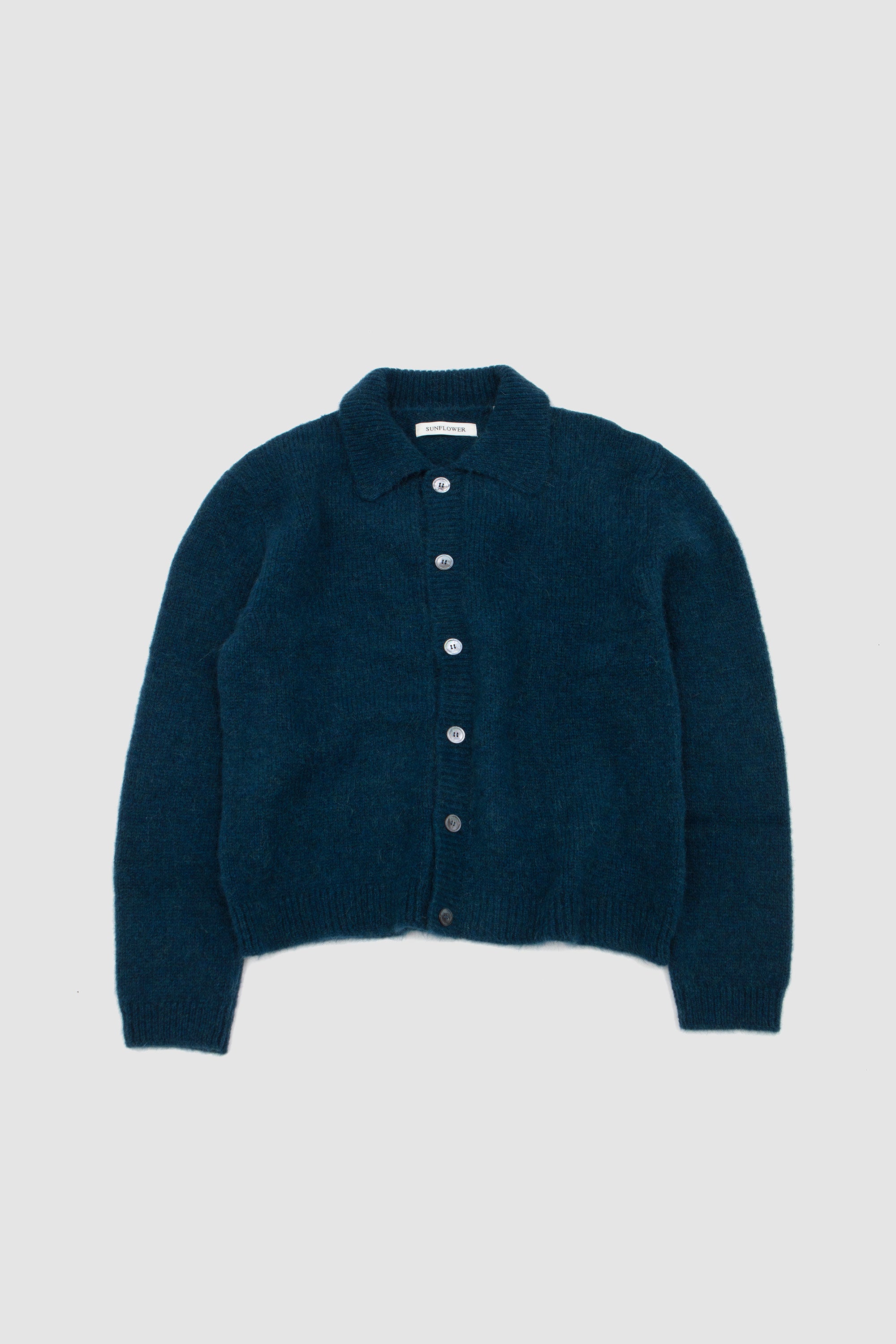 Alpaca Cardigan Dark Petrol