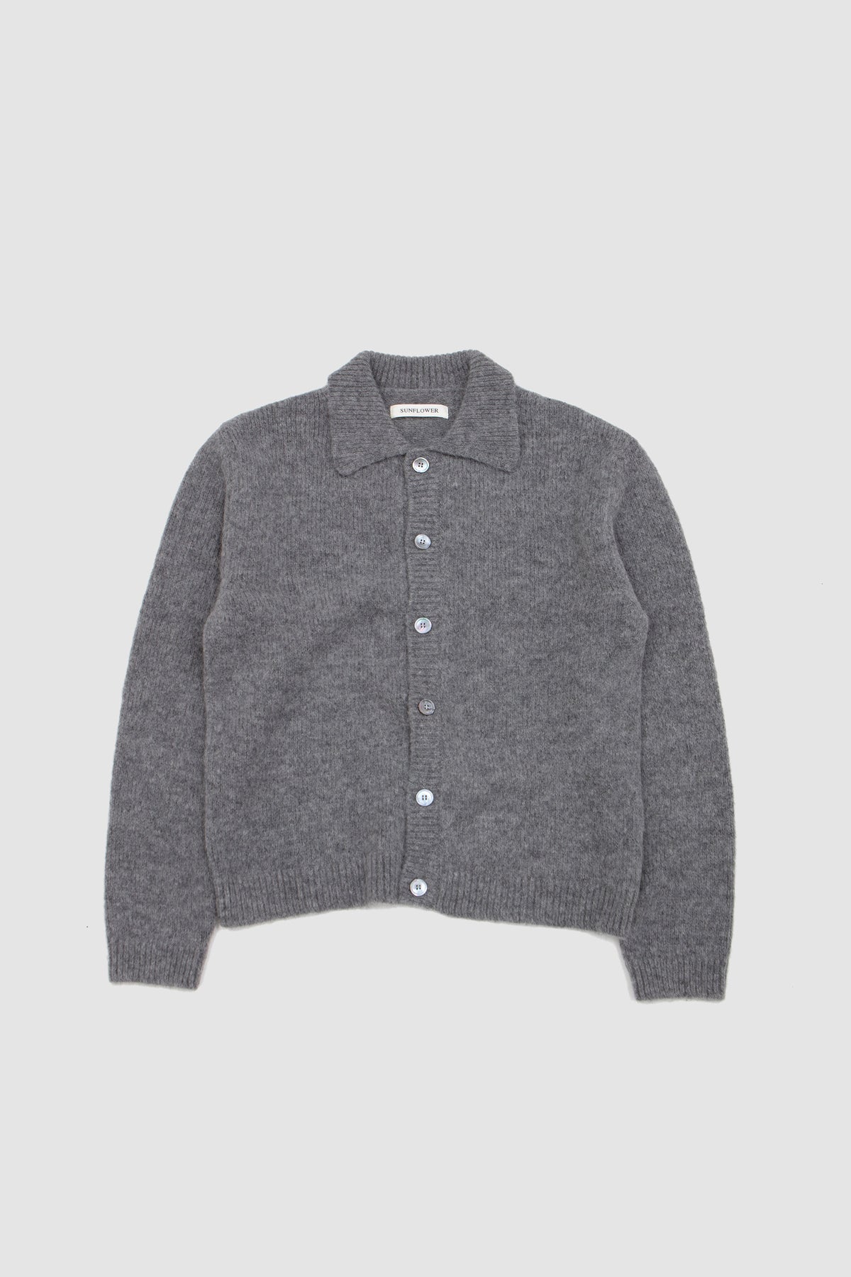 Alpaca Cardigan Grey Melange