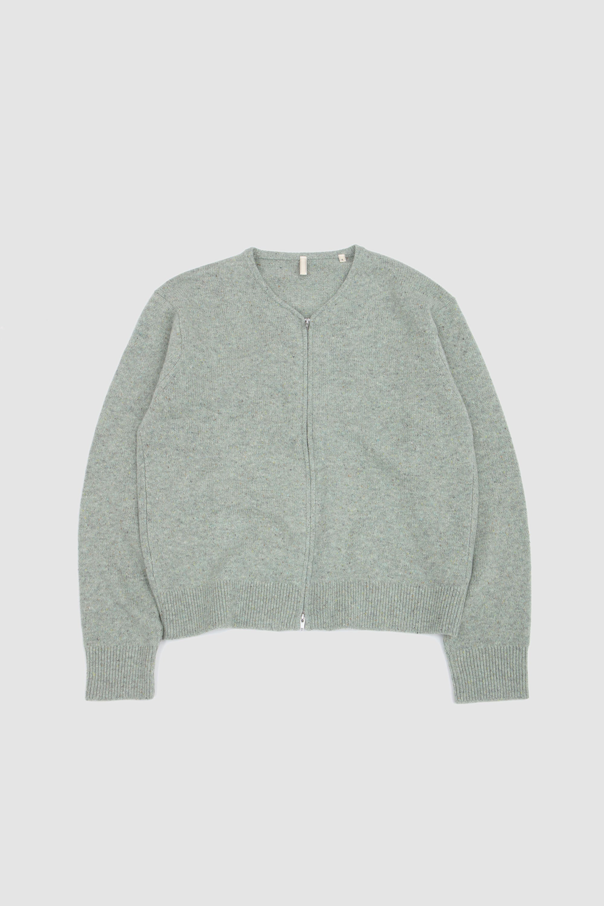 Donegal Zip Cardigan Green