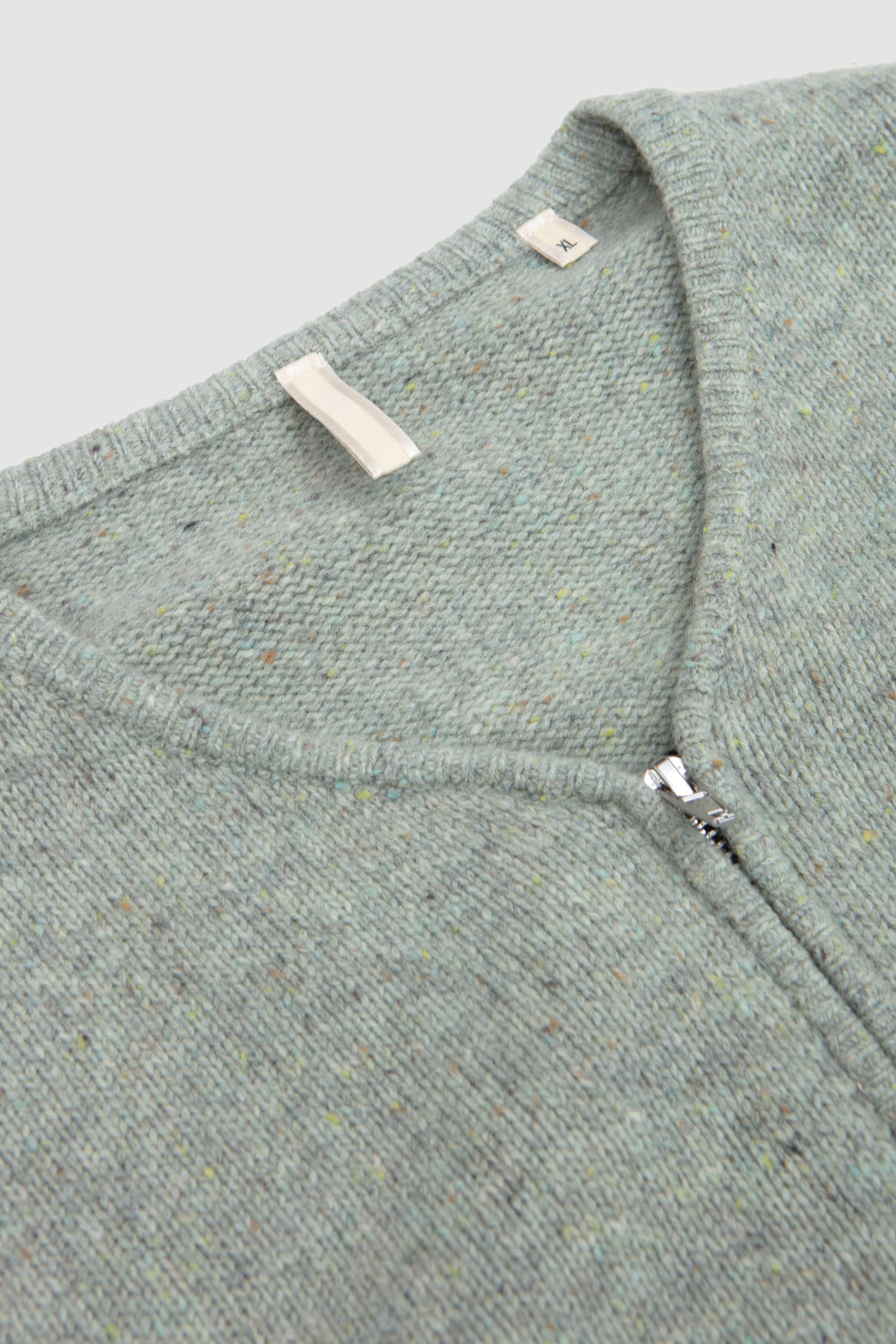 Donegal Zip Cardigan Green