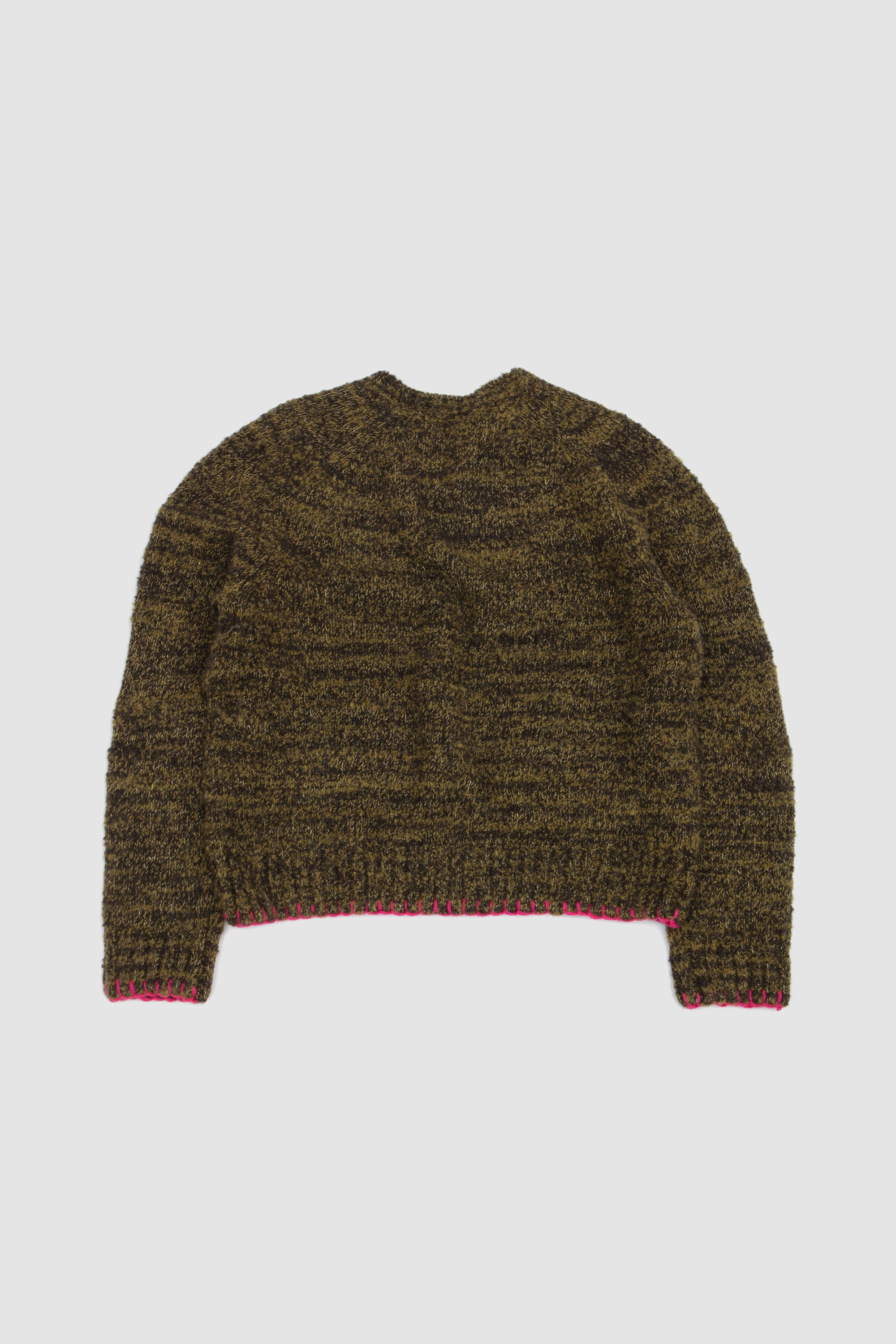 Frederik Contrast Sweater Moss Green Mouline_4