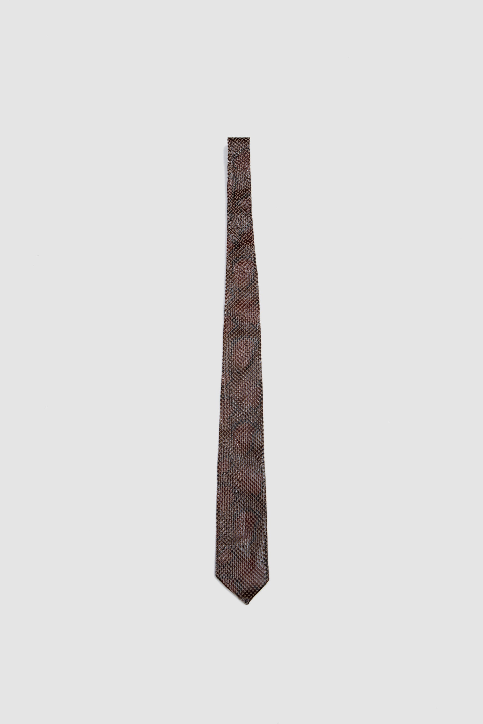 Leather Tie Snake Brown
