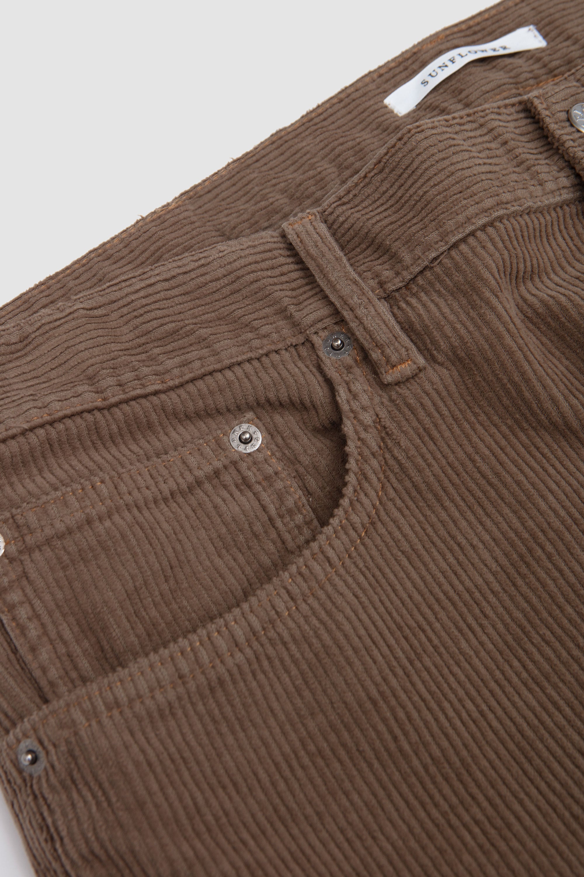 Loose Trousers Cord Taupe