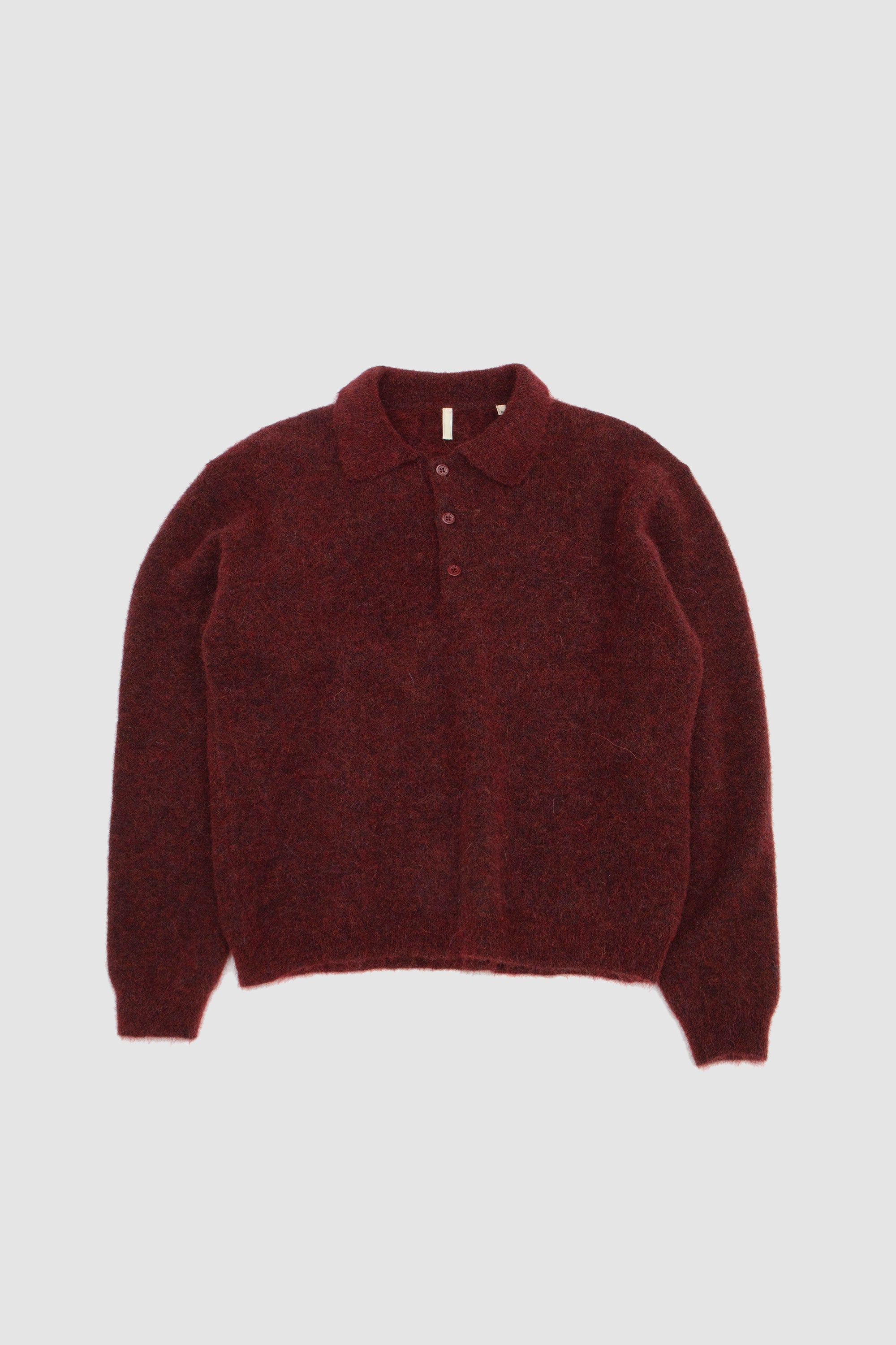BATONER CHOMA CREW NECK CARDIGAN グレーブルー SPORTIVO [Choma polo cardigan dark blue]