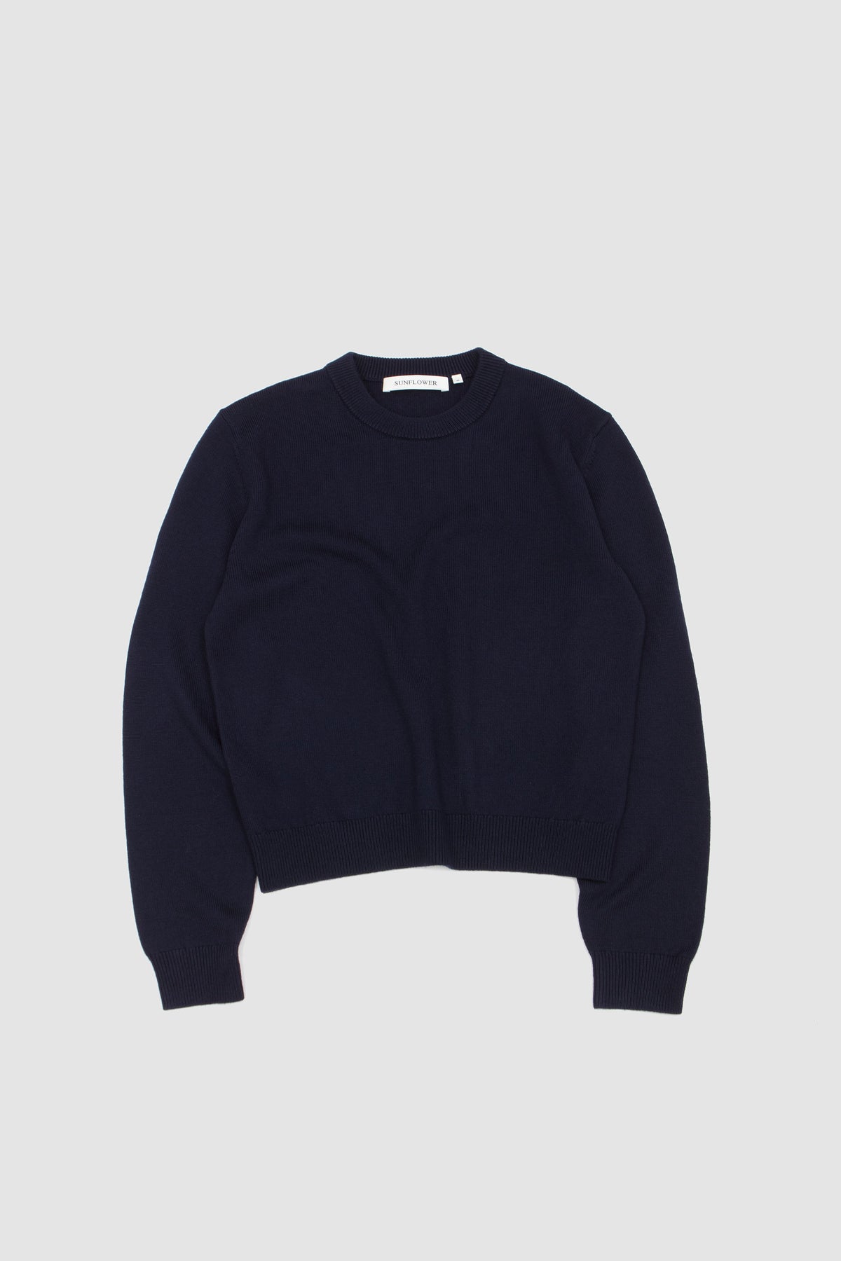 Moon Merino Cropped Sweater Navy