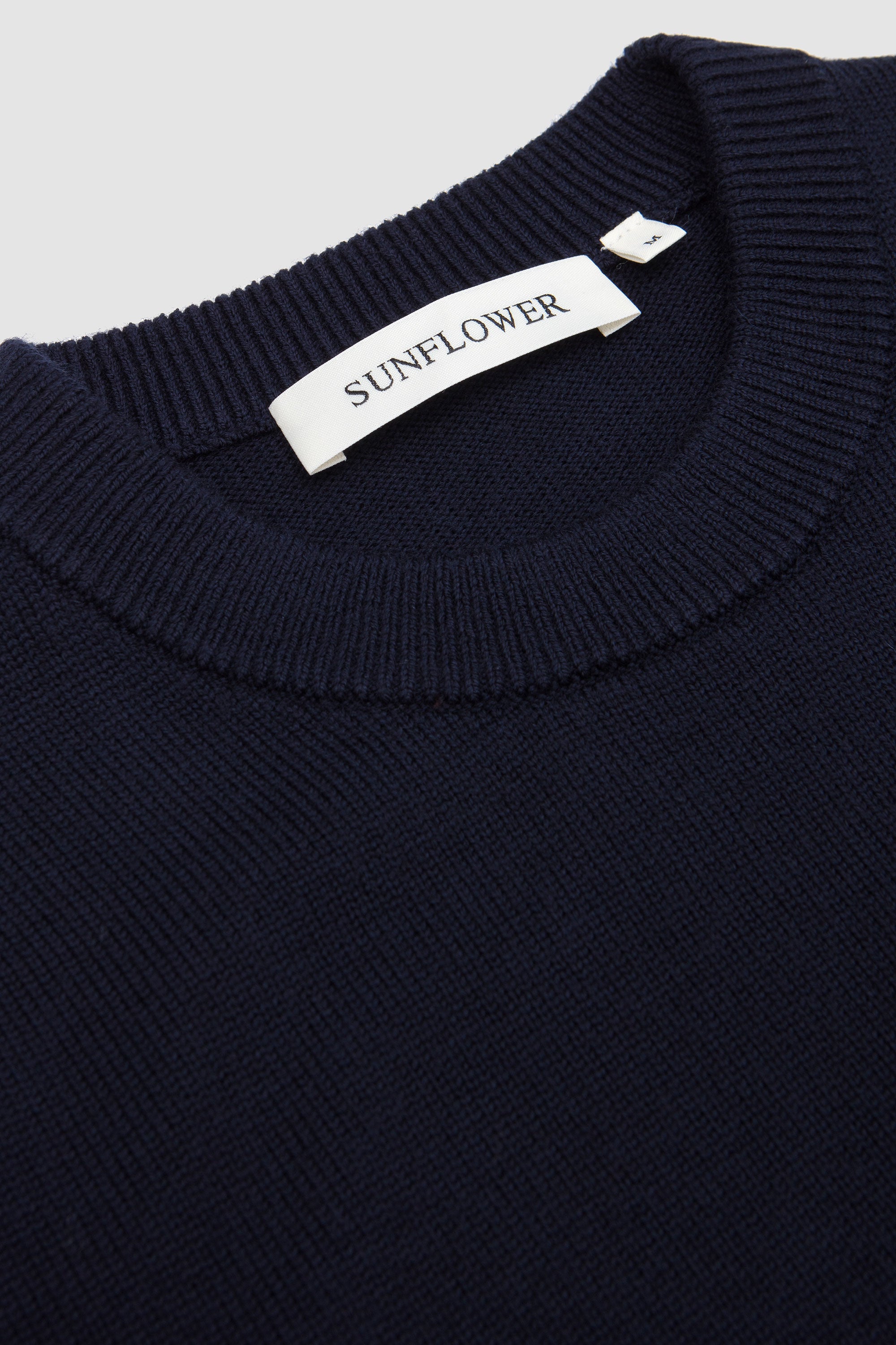 Moon Merino Cropped Sweater Navy_2