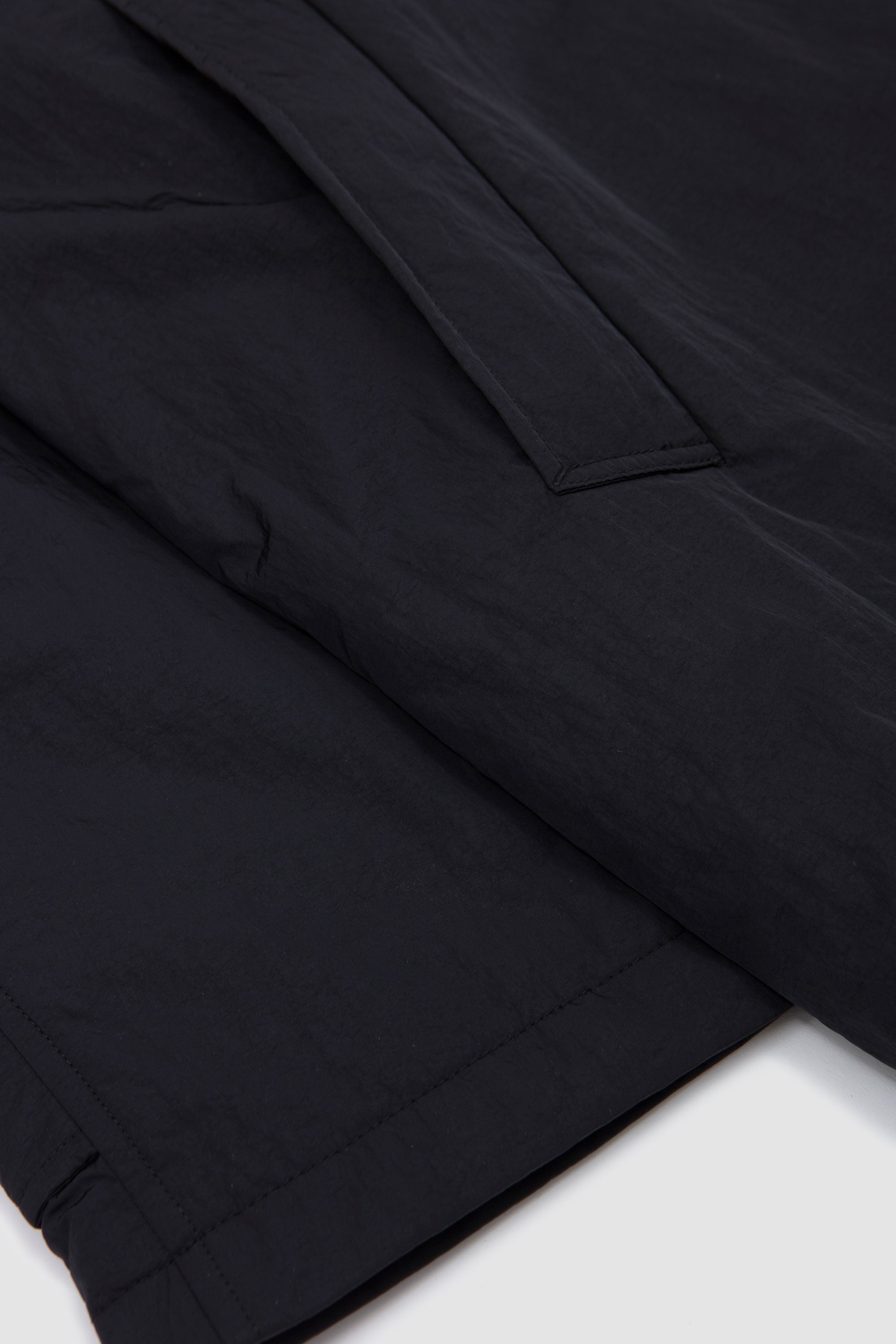 Relaxed Nylon Coat Black