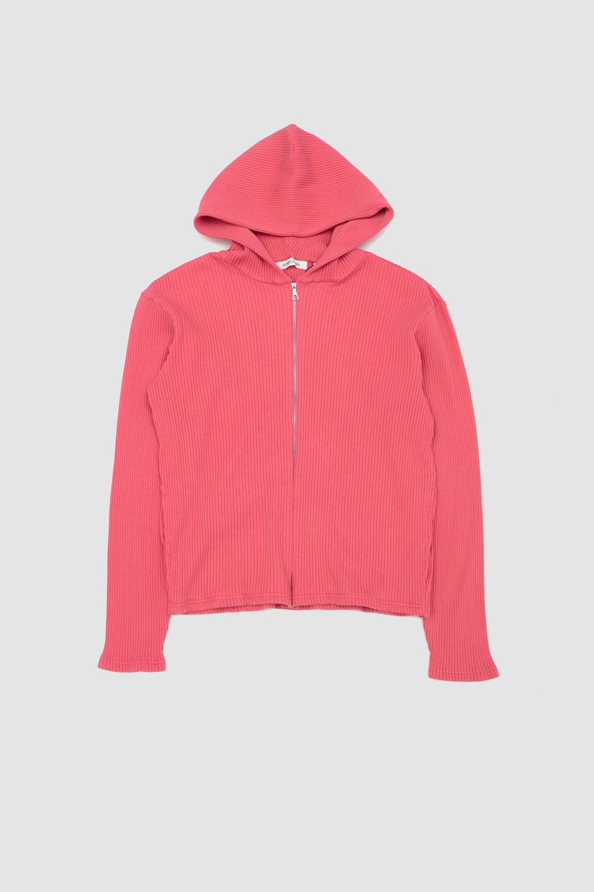 Rib Zip Sweat Pink_1