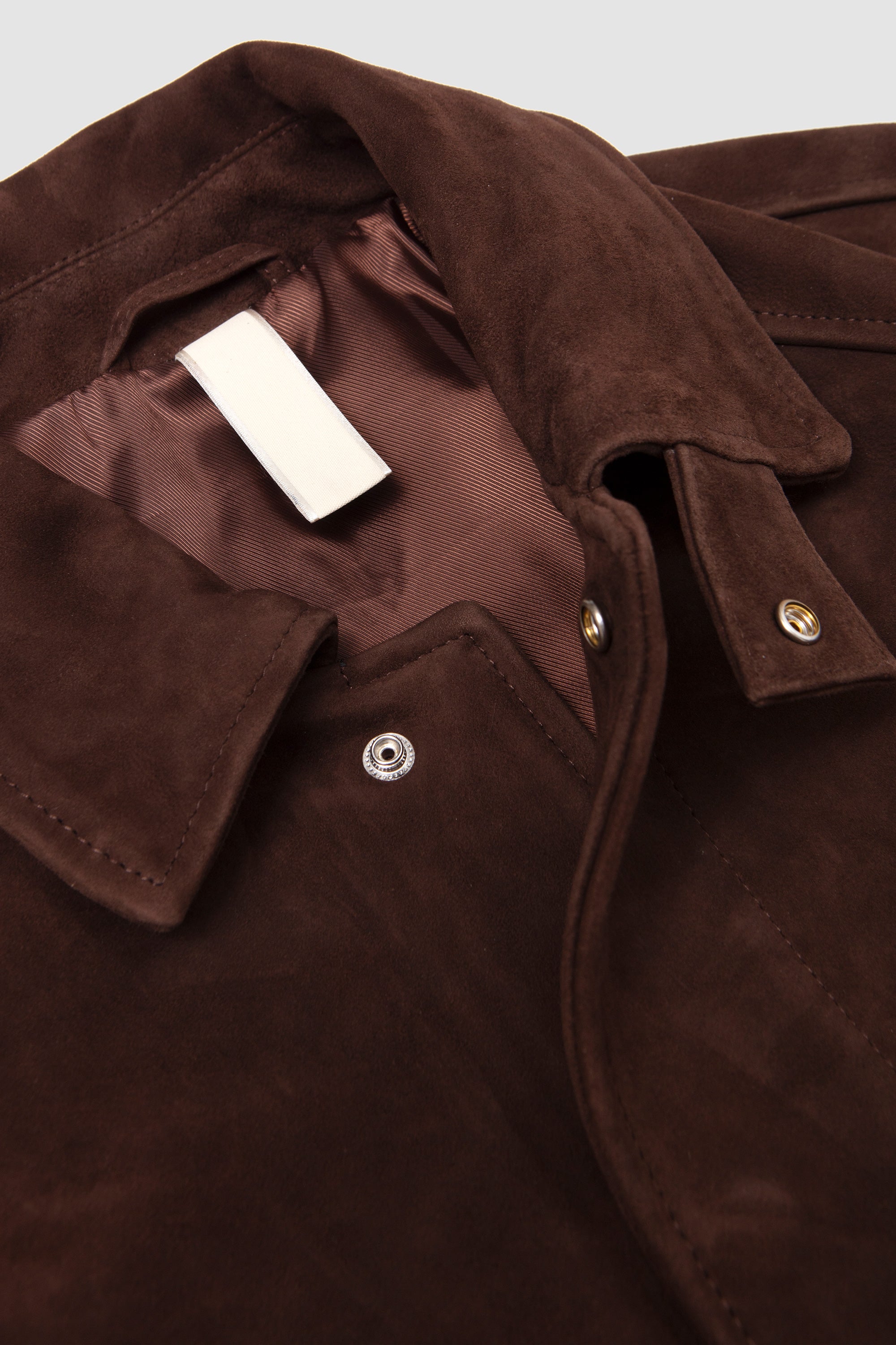 Short Raglan Suede Jacket Dark Brown