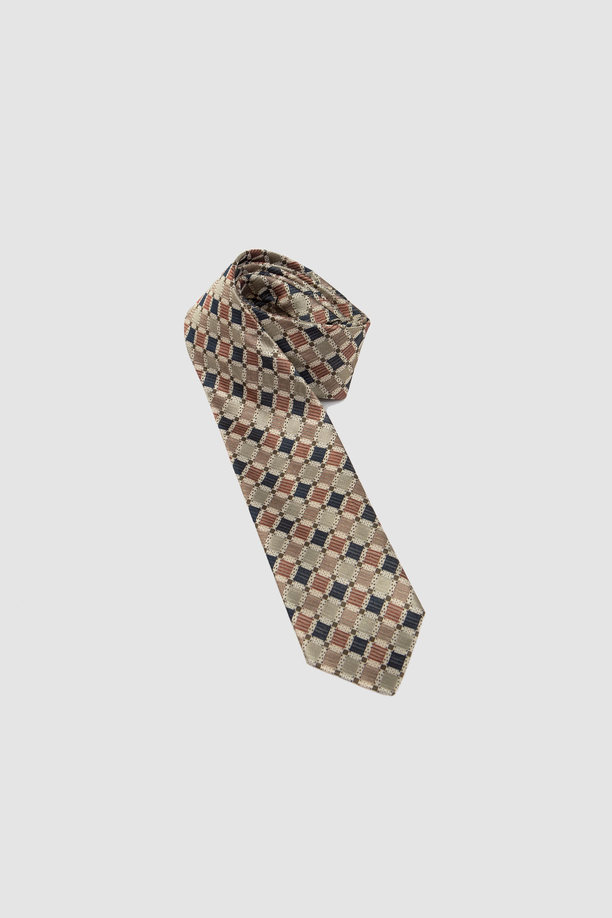 Silk Tie Beige Motive