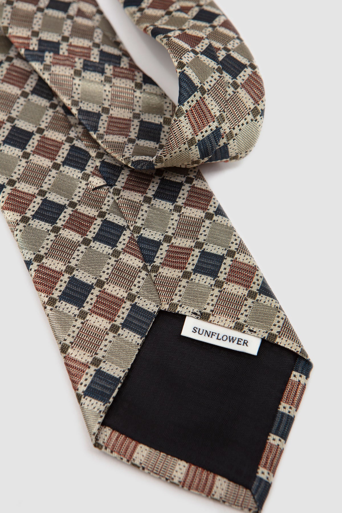Silk Tie Beige Motive_5
