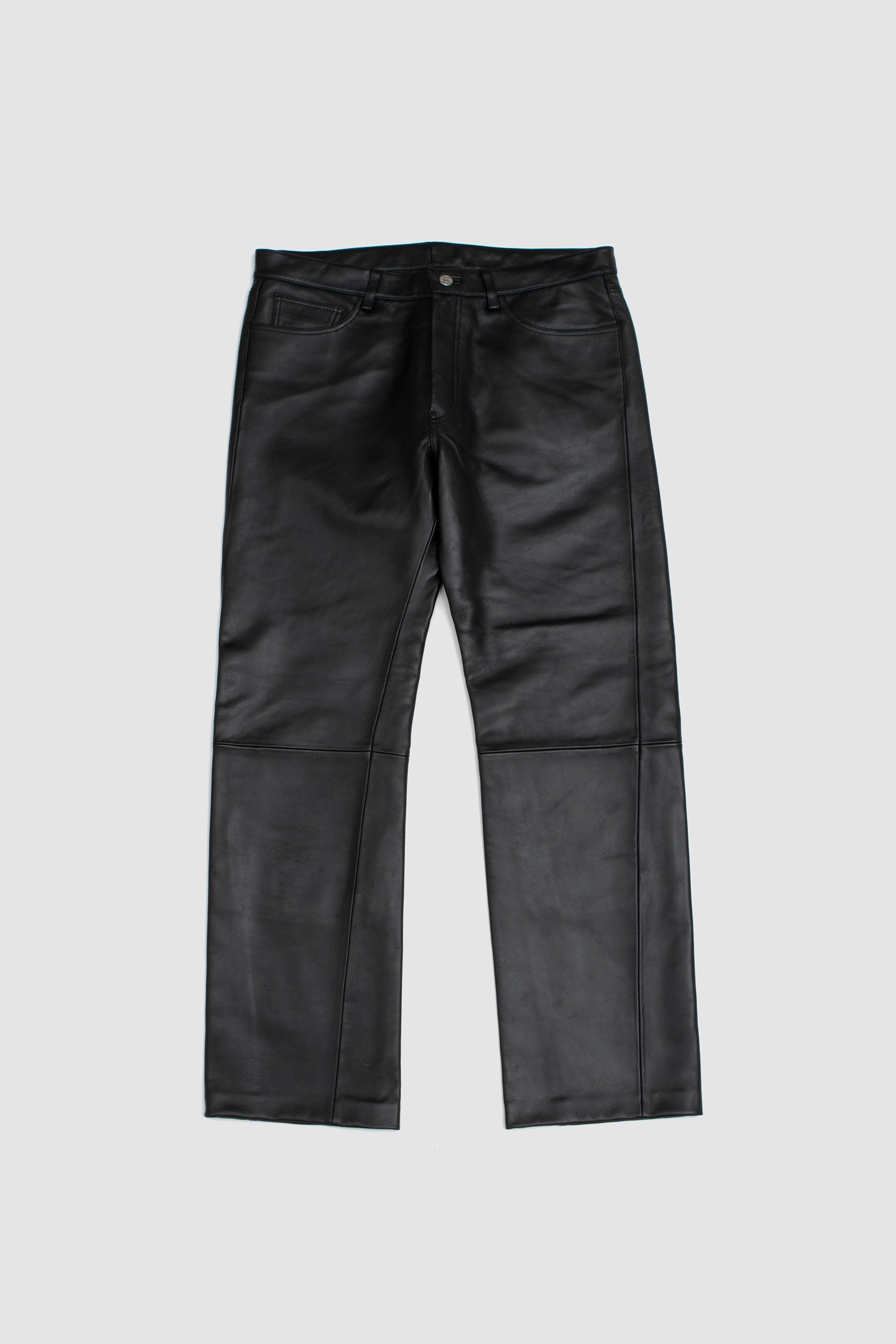 Straight Twist Leather Black