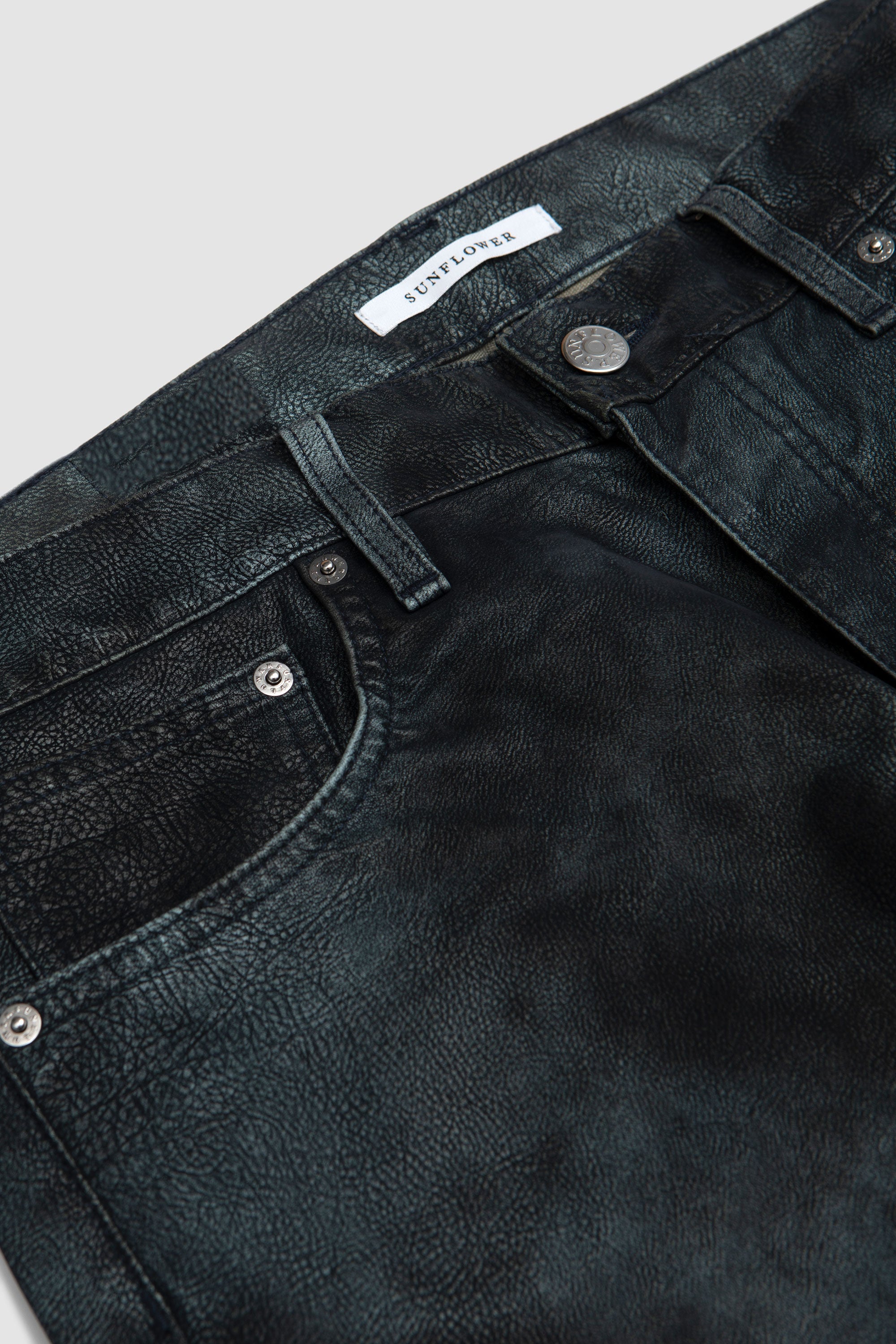 Straight Twist Nubuk Navy Washed