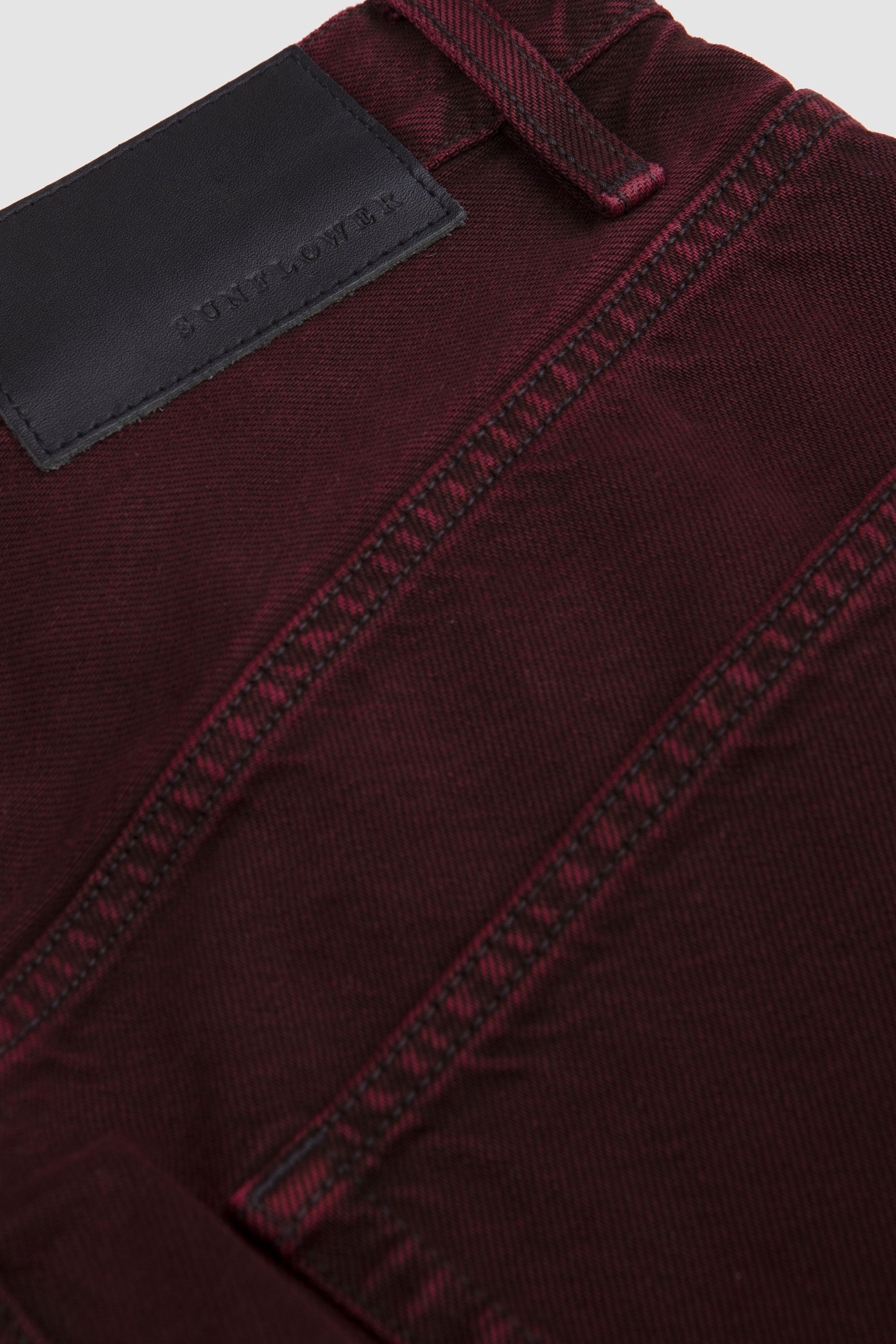 Wide Twist Jeans Dark Wine Dyed