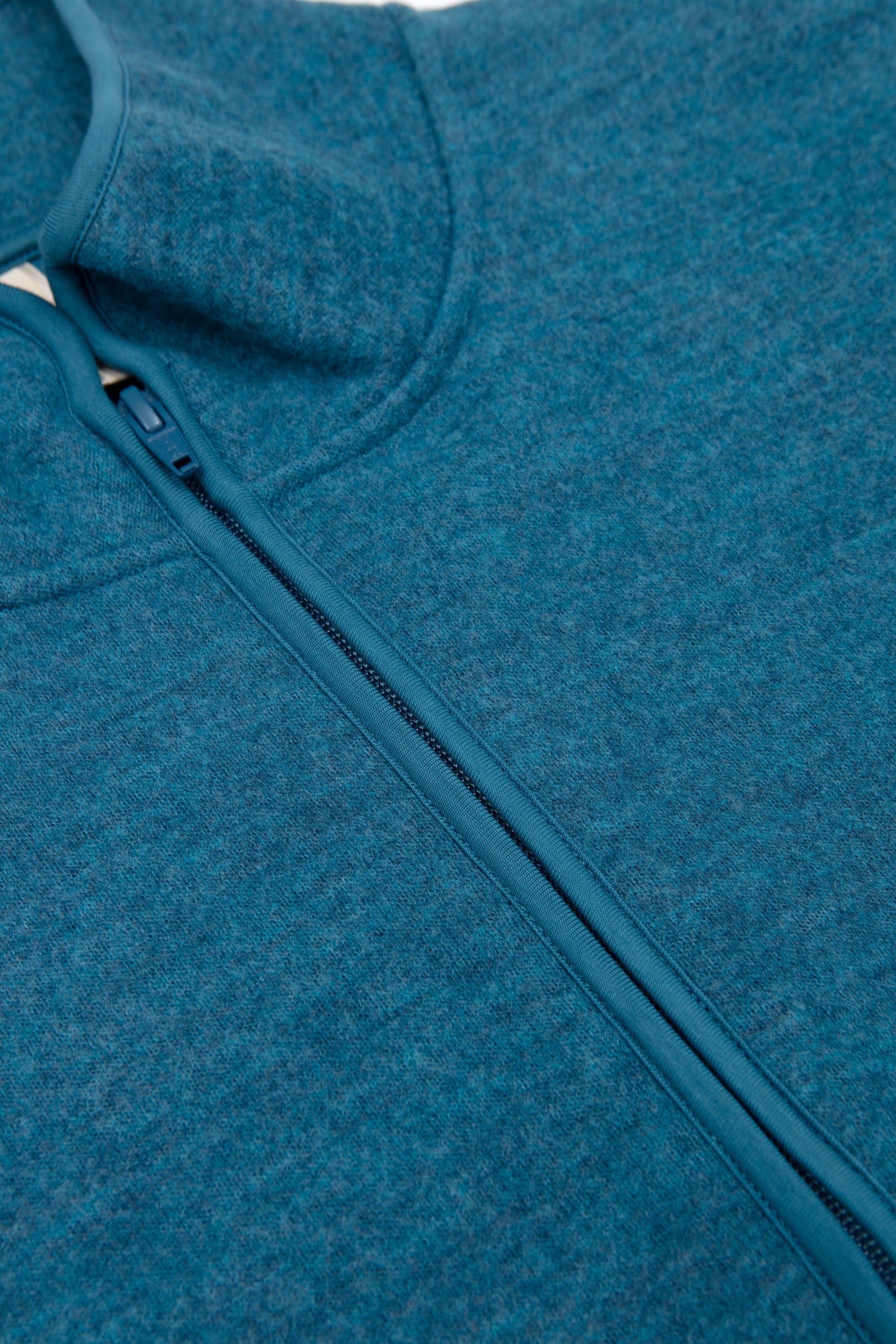 Wool Half Zip Ice Blue