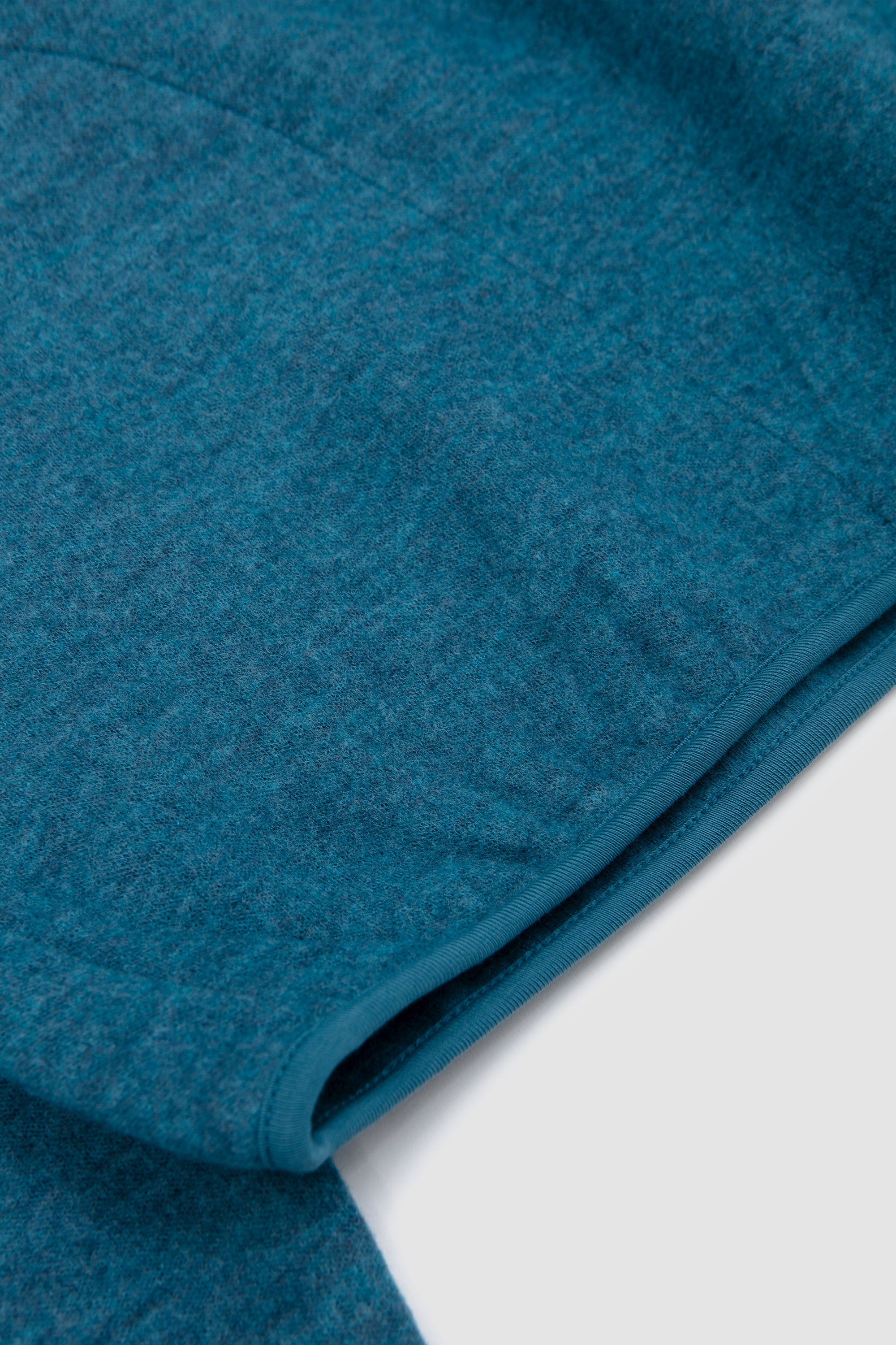 Wool Half Zip Ice Blue