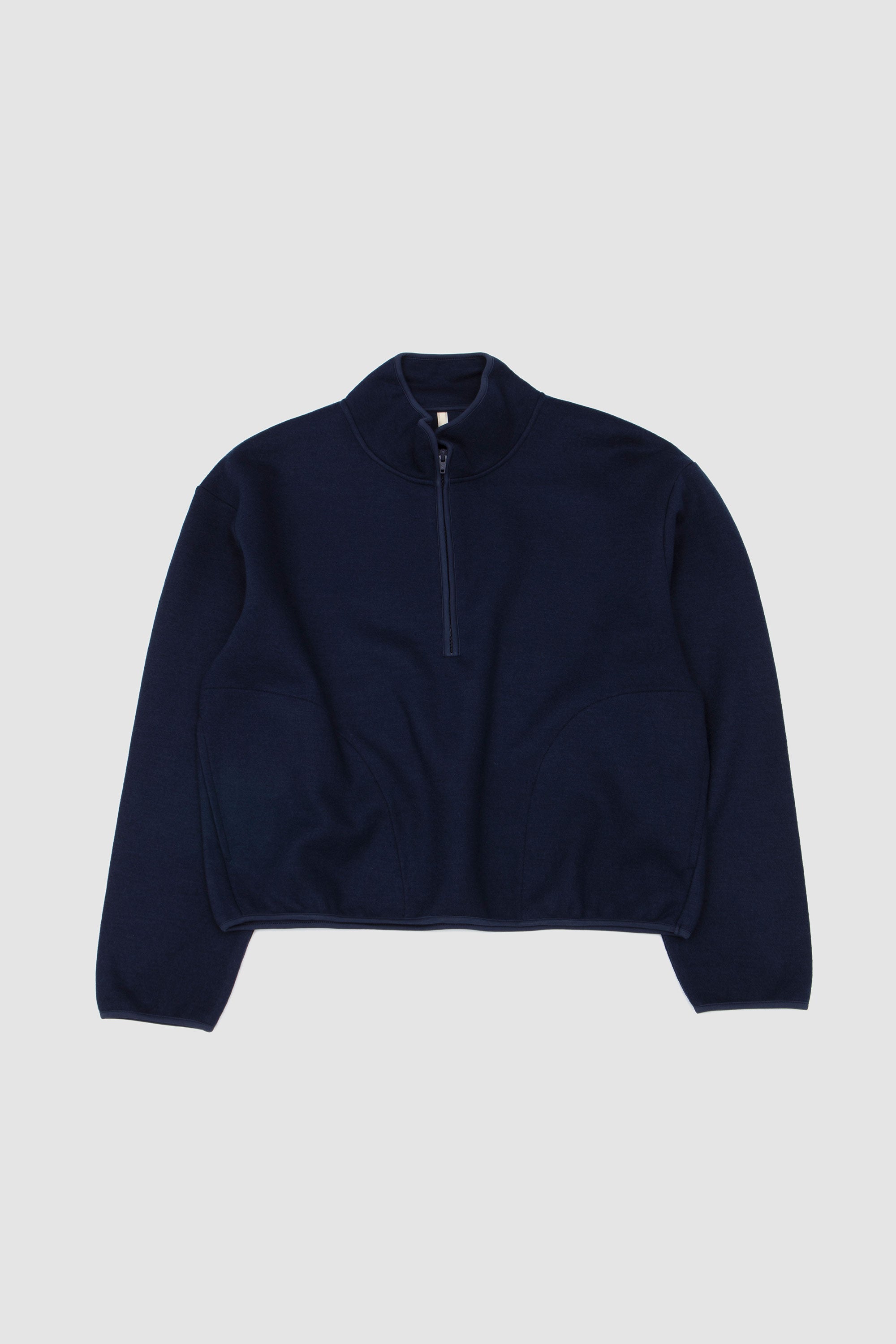Wool Half Zip Navy_1